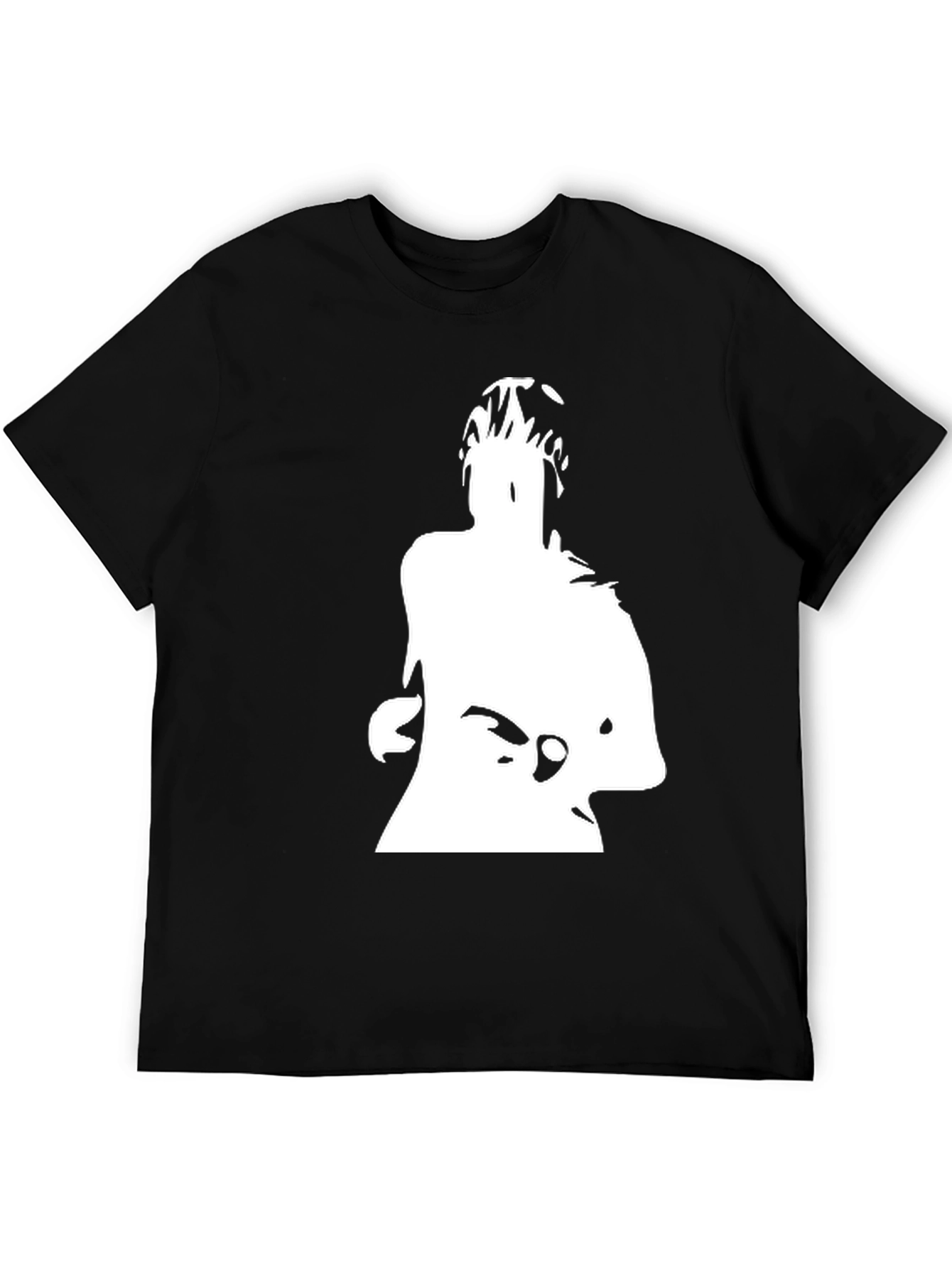 Bold Silhouette Graphic Black Tee