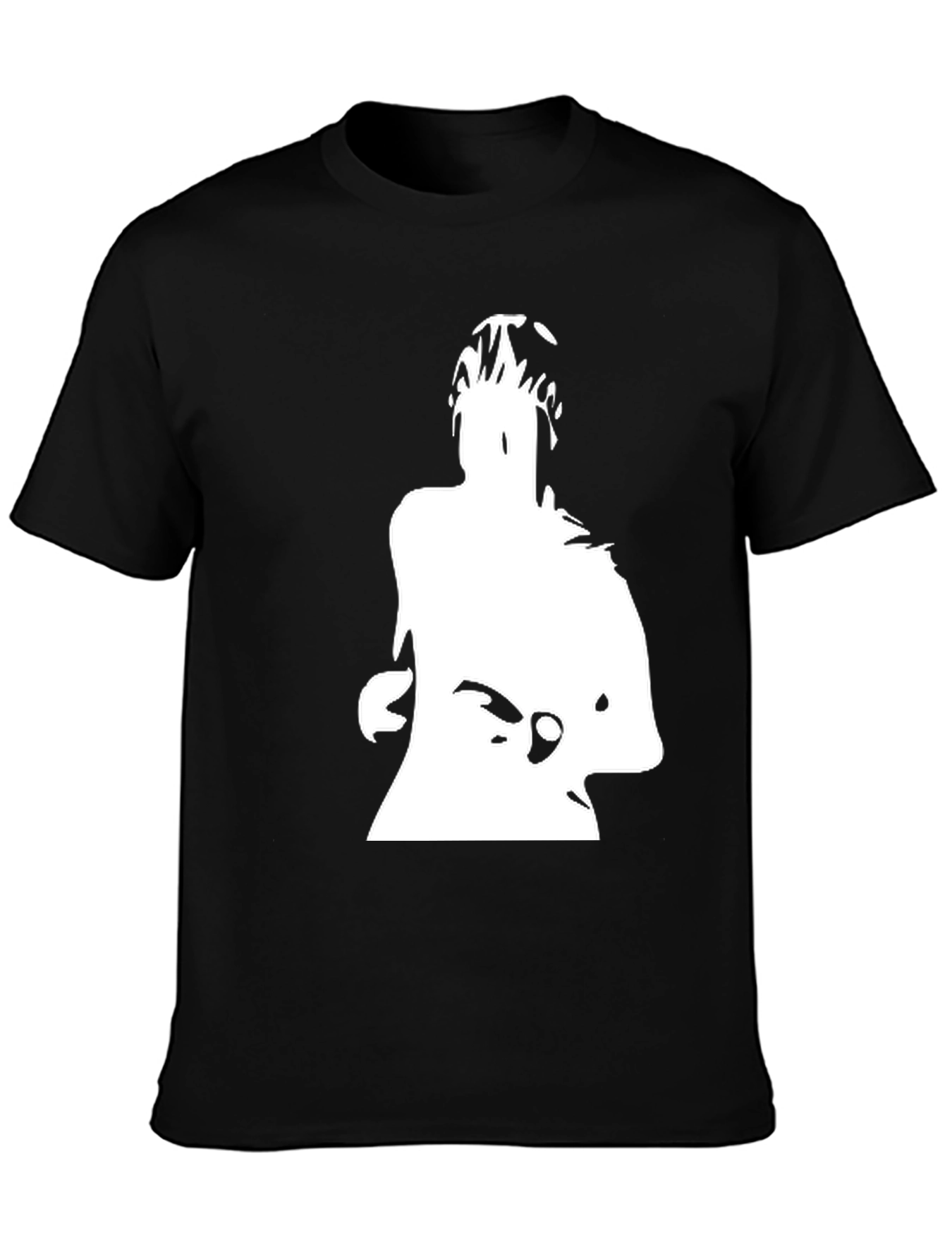 Bold Silhouette Graphic Black Tee