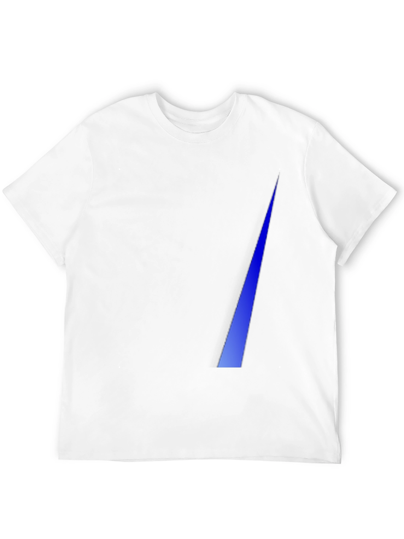 Mens Black T-Shirt with Blue Triangle Design