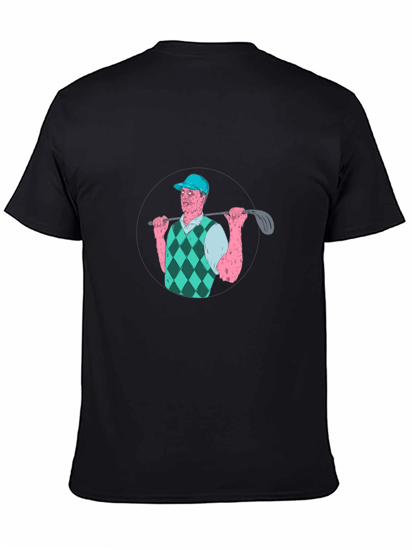 Zombie Golfer Graphic T-Shirt - Black