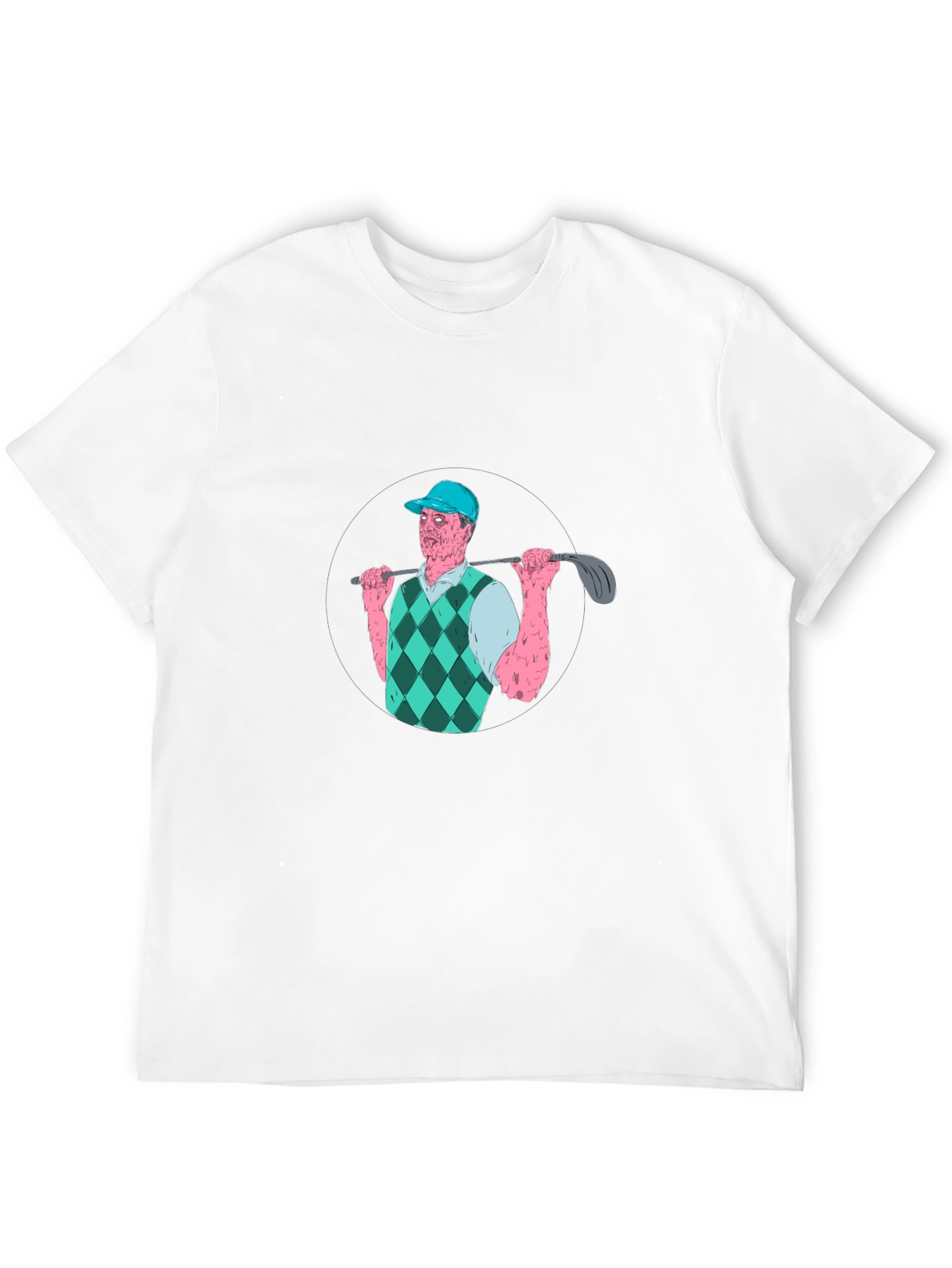 Zombie Golfer Graphic T-Shirt - Black