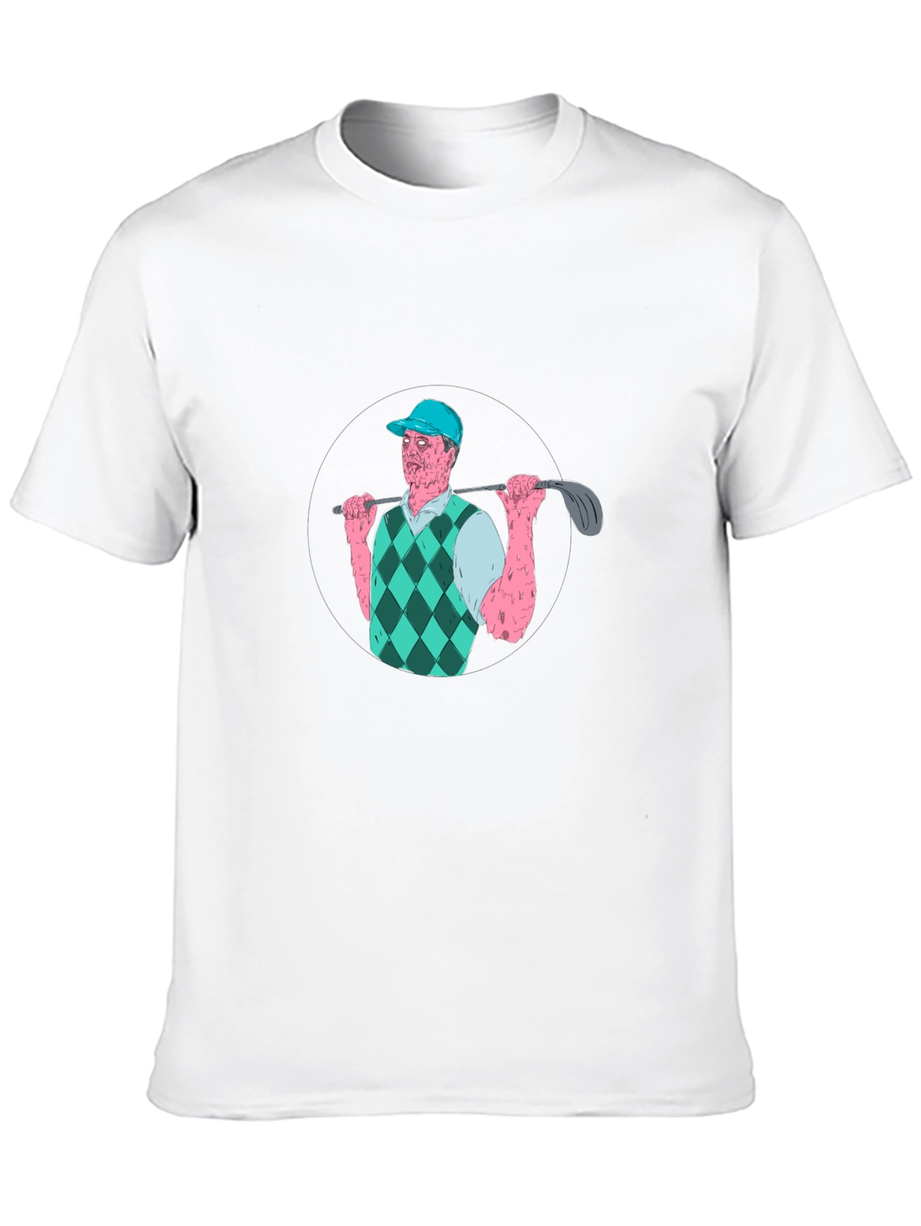 Zombie Golfer Graphic T-Shirt - Black