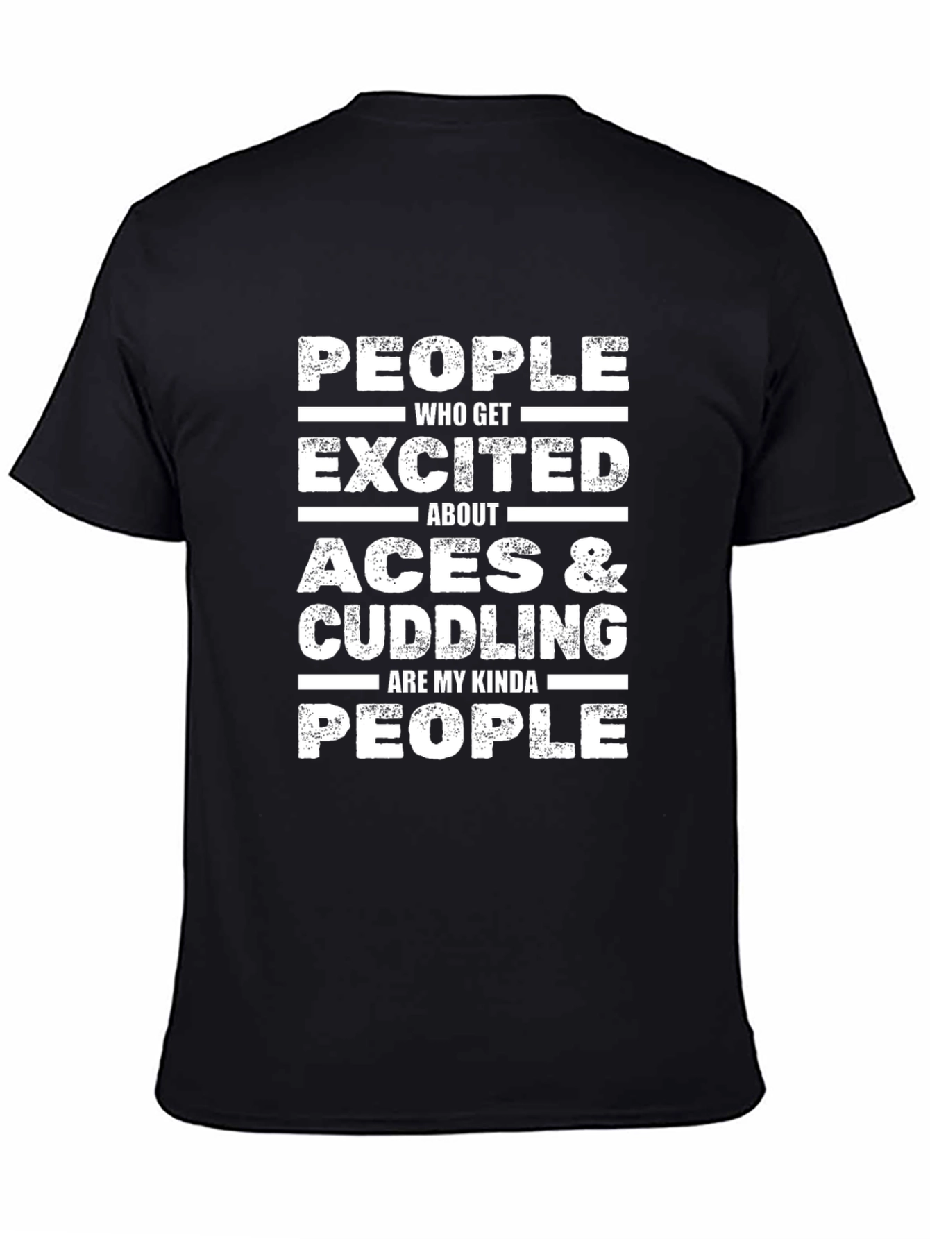 Aces & Cuddling People Black Graphic Tee