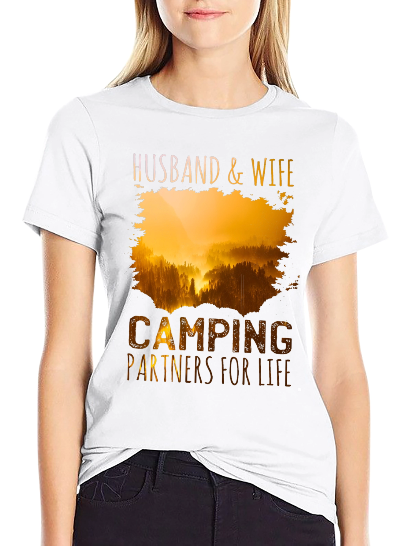 Husband & Wife Camping Partners Tee