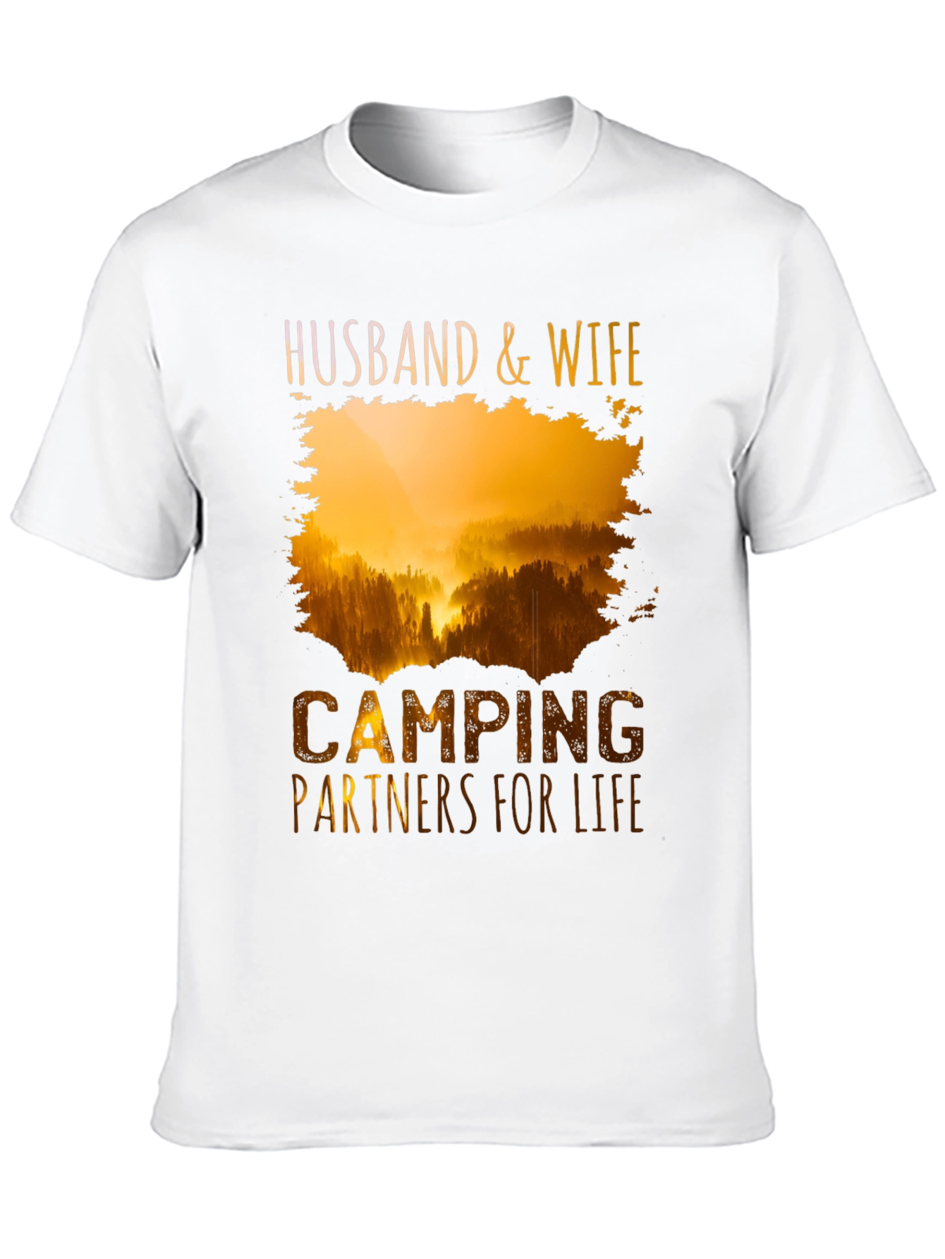 Husband & Wife Camping Partners Tee