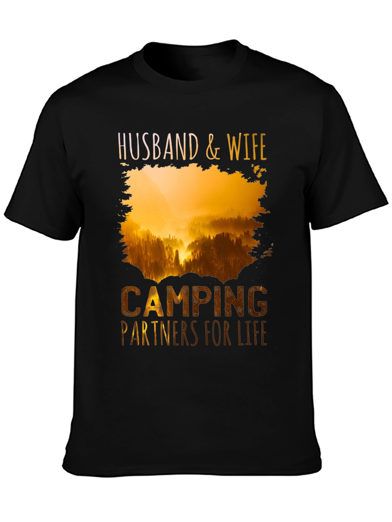 Husband & Wife Camping Partners Tee