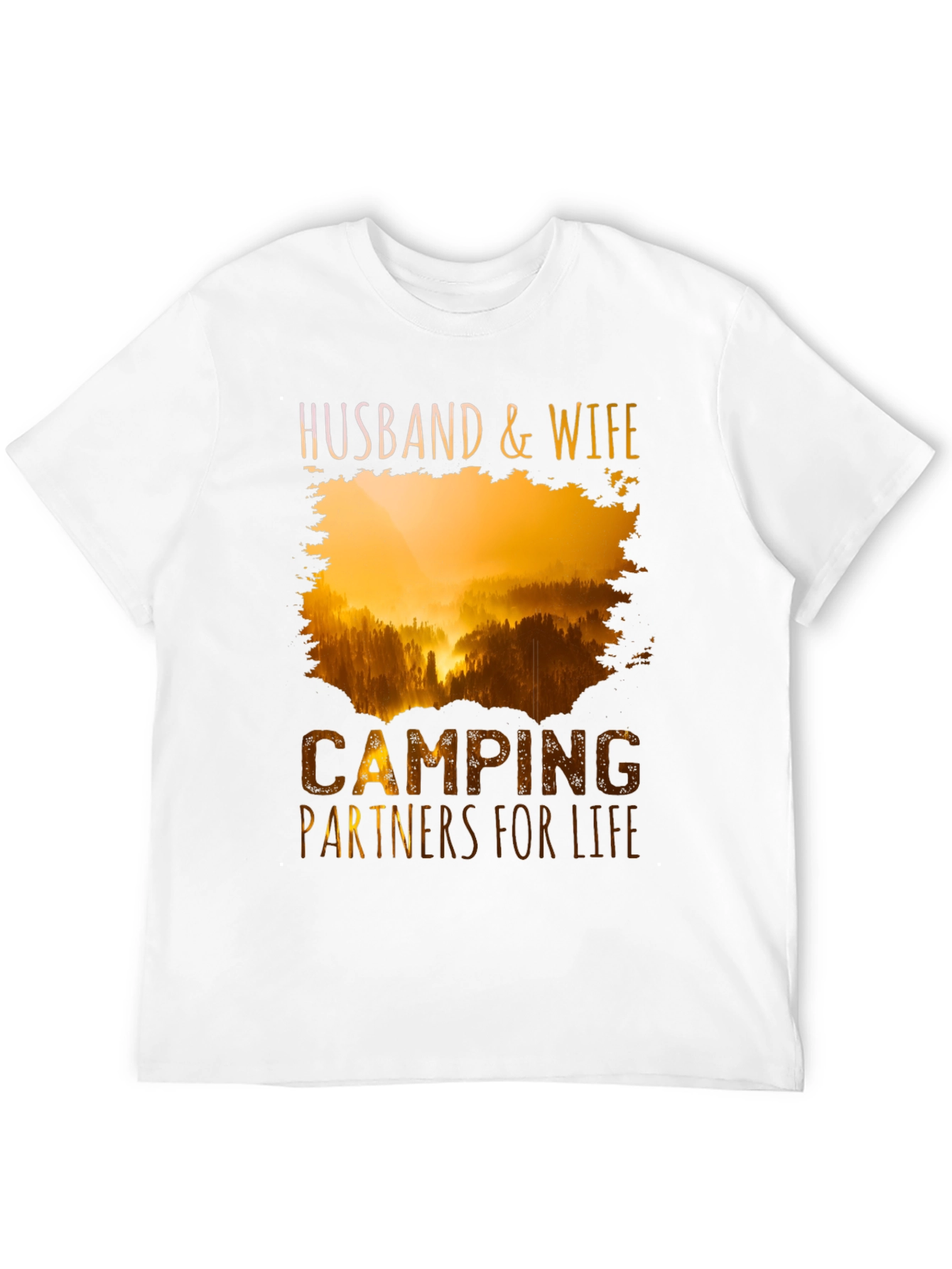 Husband & Wife Camping Partners Tee