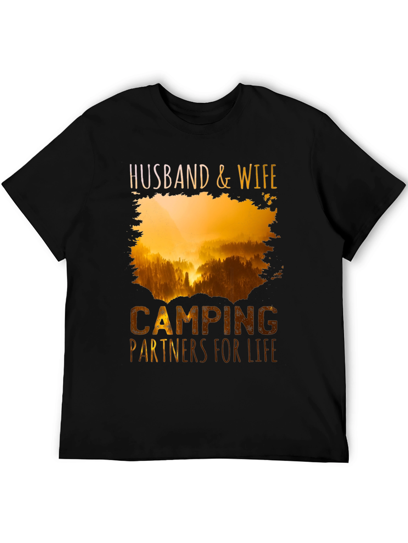 Husband & Wife Camping Partners Tee