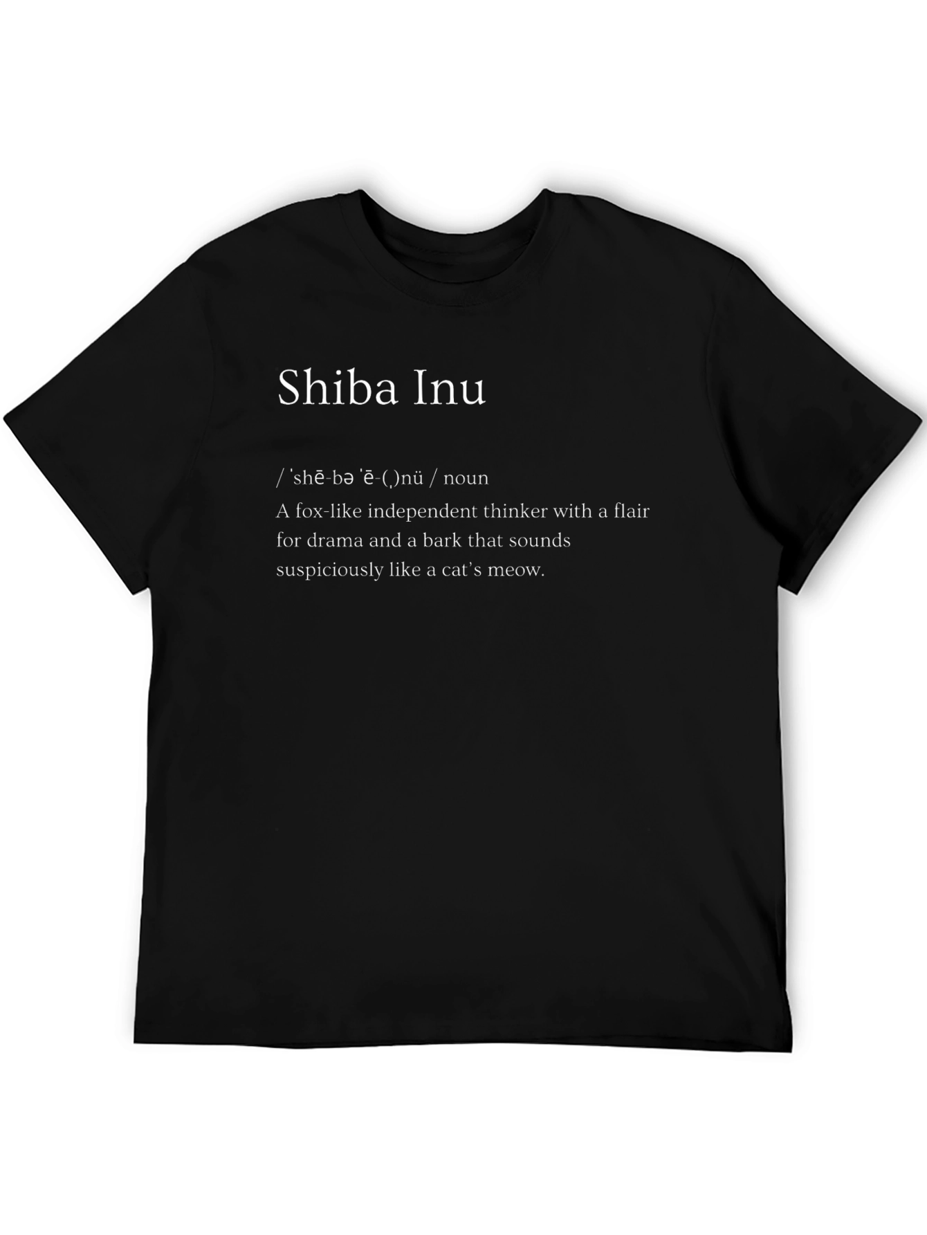 Shiba Inu Definition Black Graphic Tee