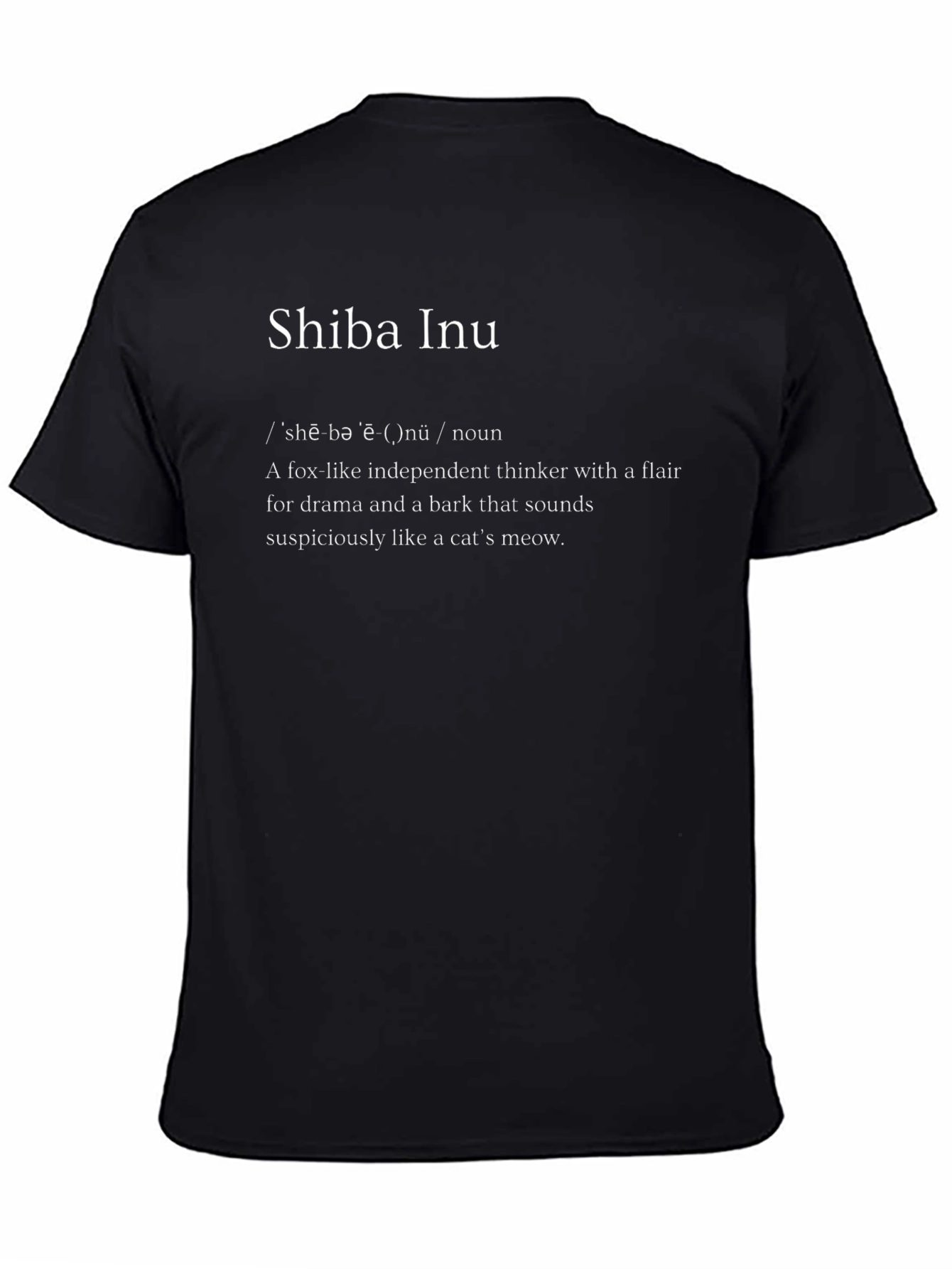 Shiba Inu Definition Black Graphic Tee