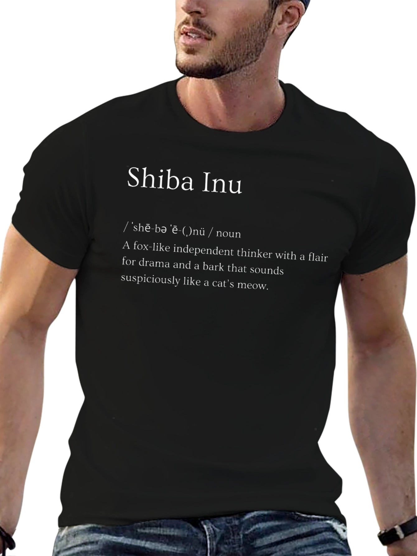 Shiba Inu Definition Black Graphic Tee