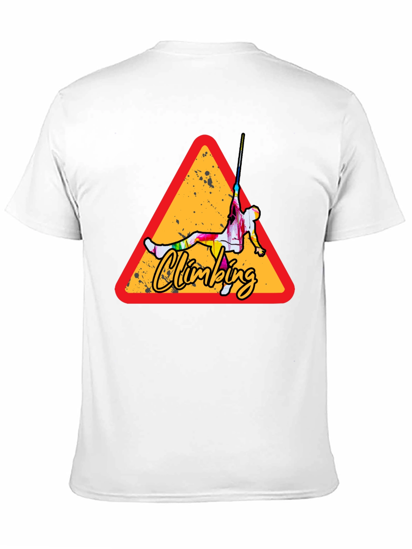 Climbing Adventure Tee - Black Cotton Crew Neck