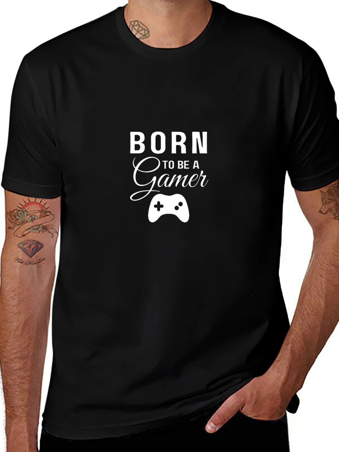 Born to Be a Gamer Black T-Shirt