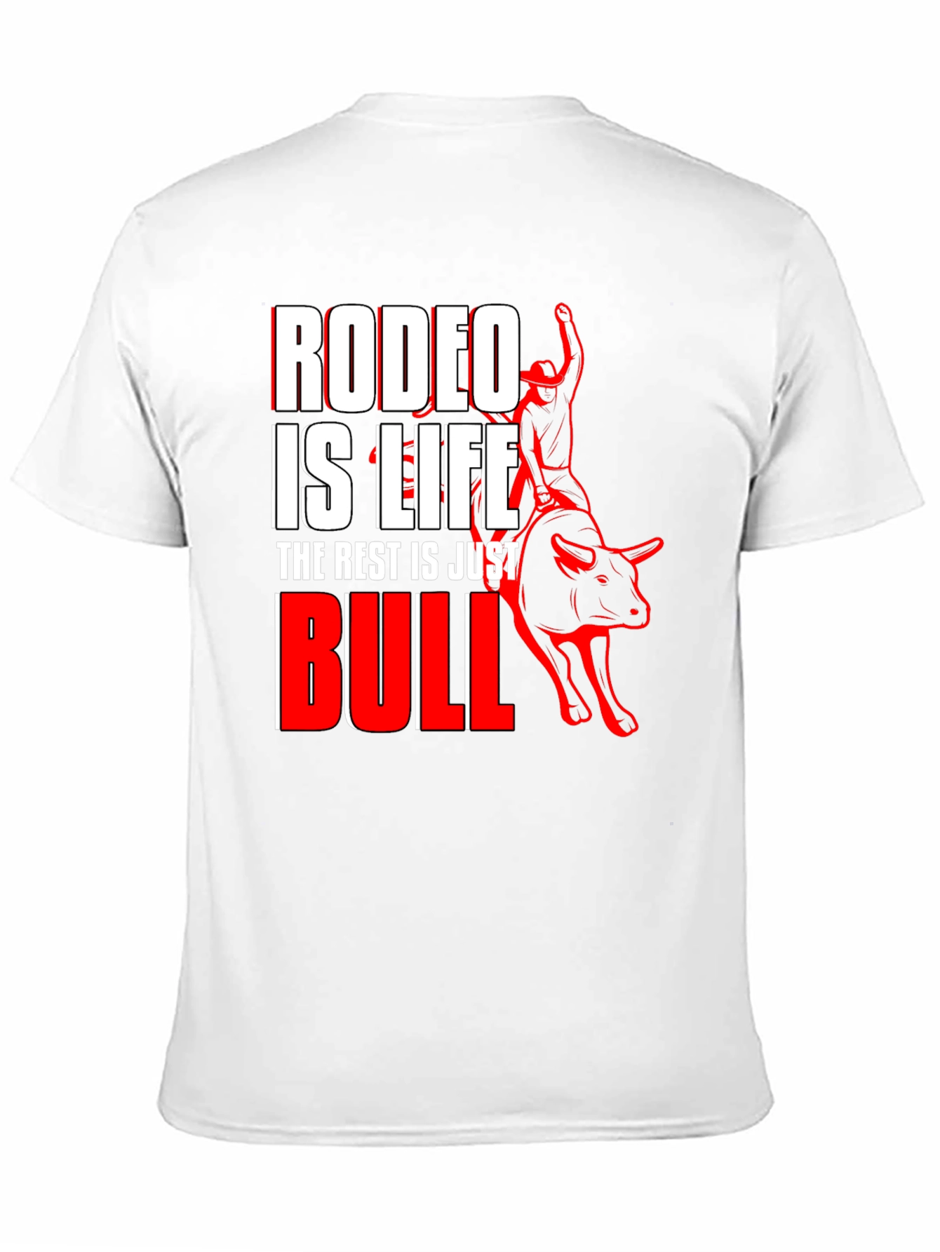Rodeo is Life Bull Riding Graphic T-Shirt