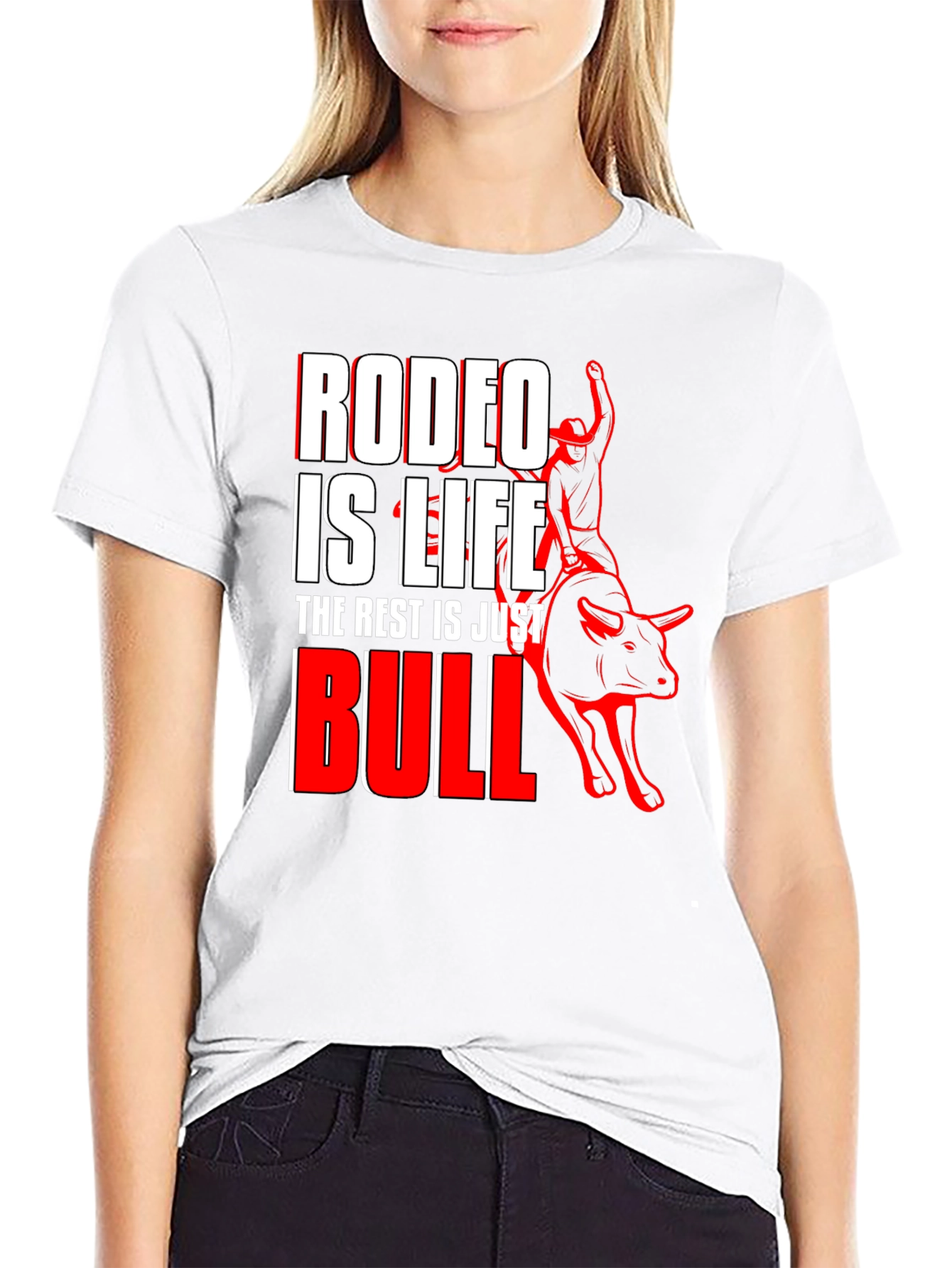 Rodeo is Life Bull Riding Graphic T-Shirt