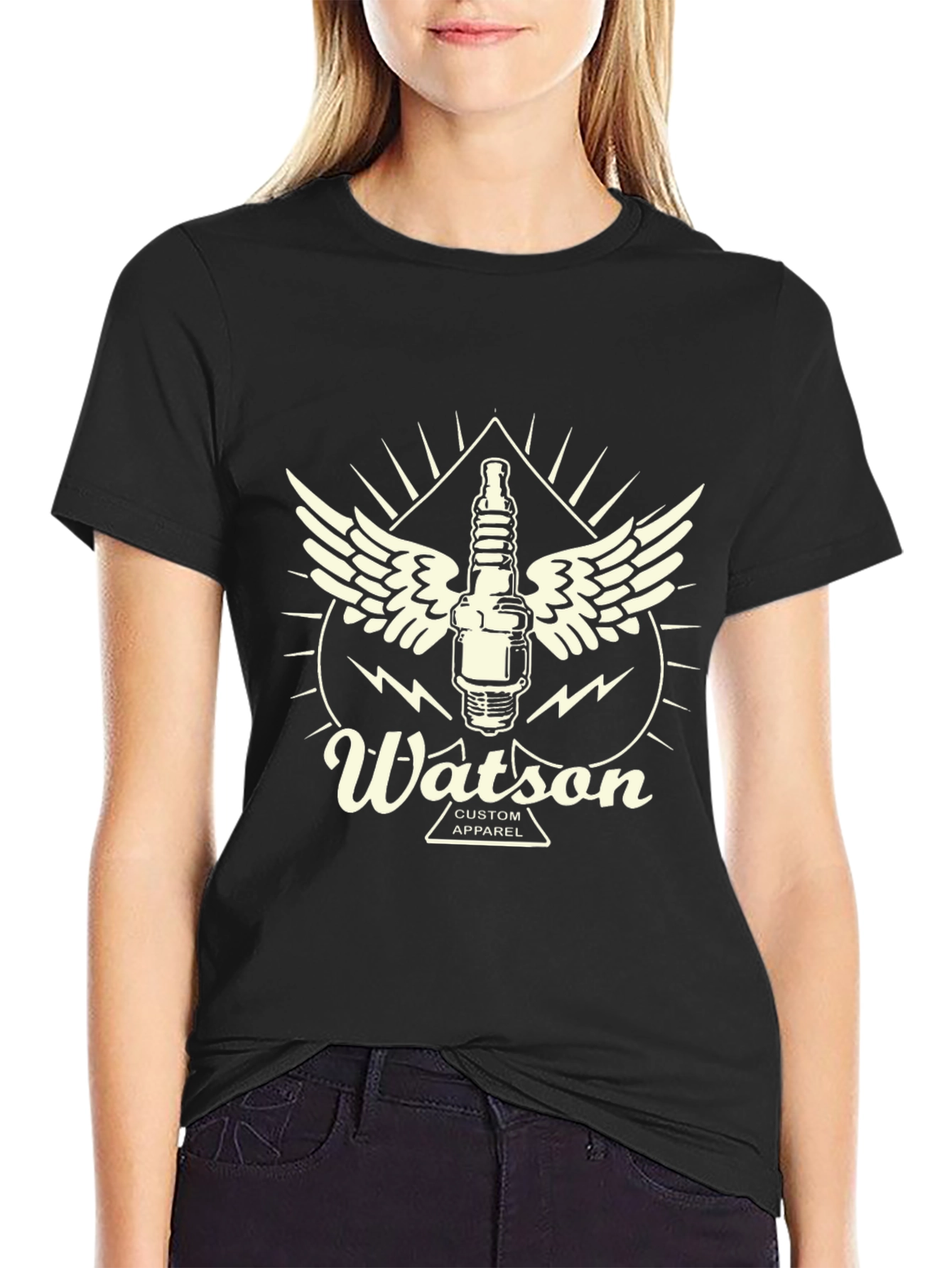 Watson Custom Apparel Black Graphic Tee