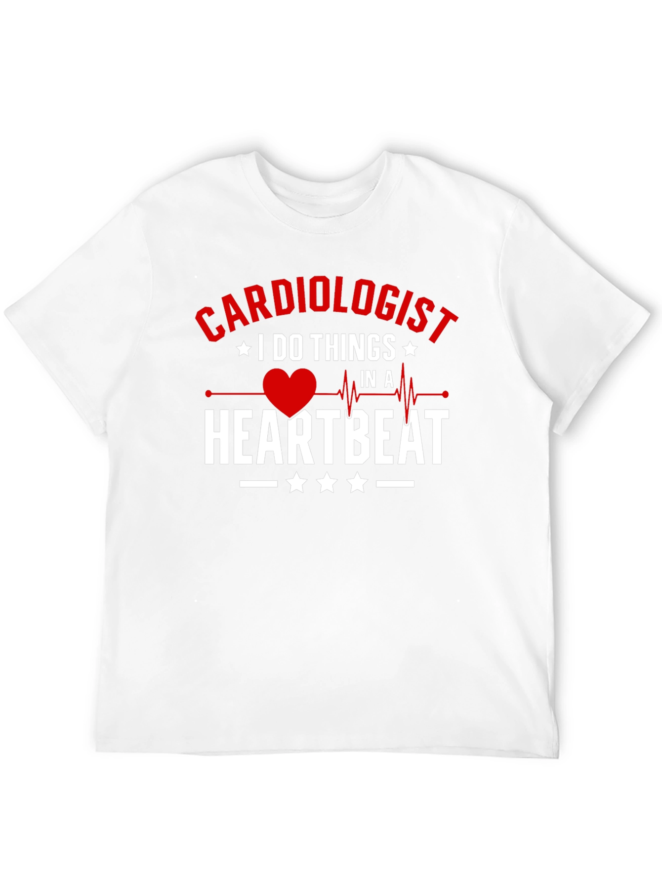 Cardiologist Heartbeat Graphic Tee - Black