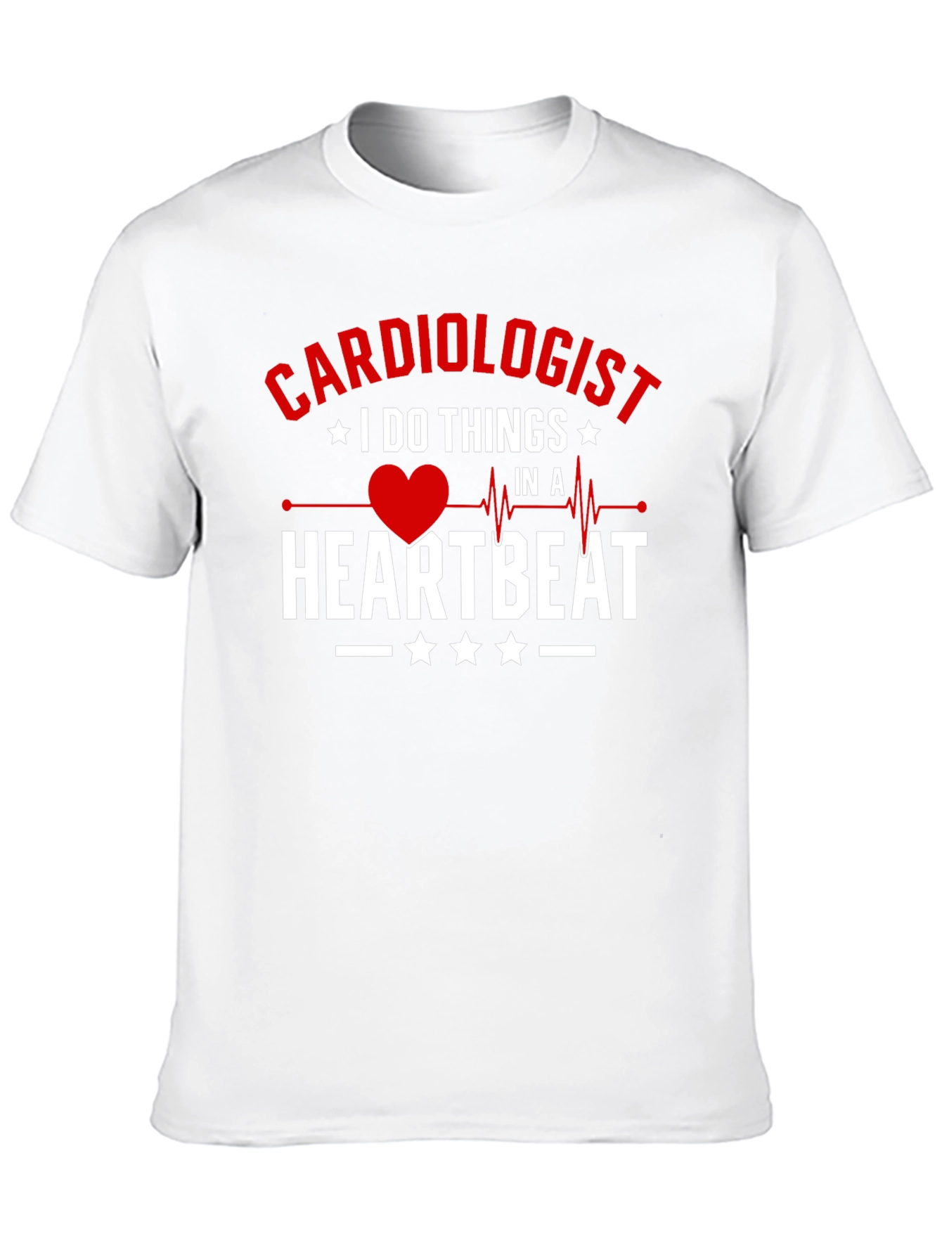 Cardiologist Heartbeat Graphic Tee - Black