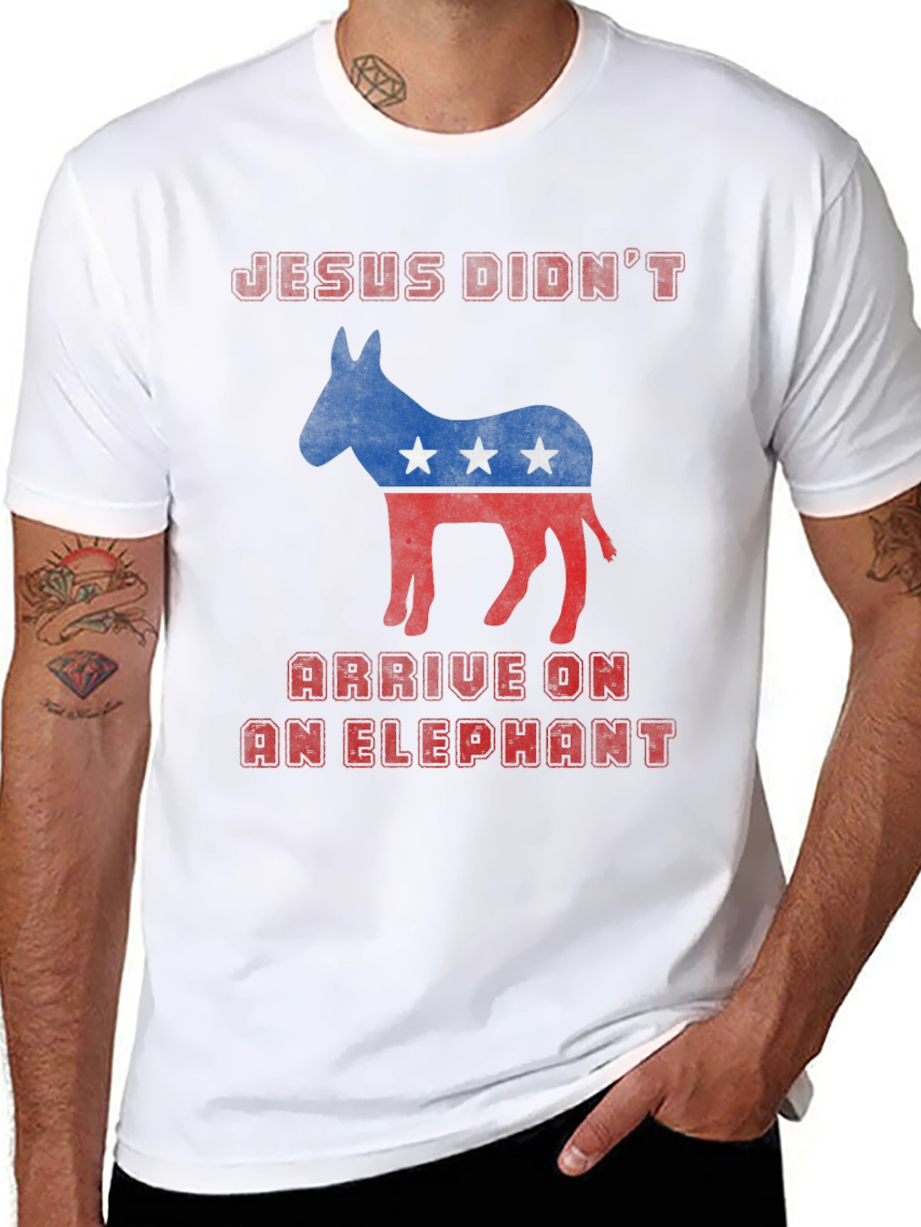 Jesus Didnt Arrive on an Elephant T-Shirt