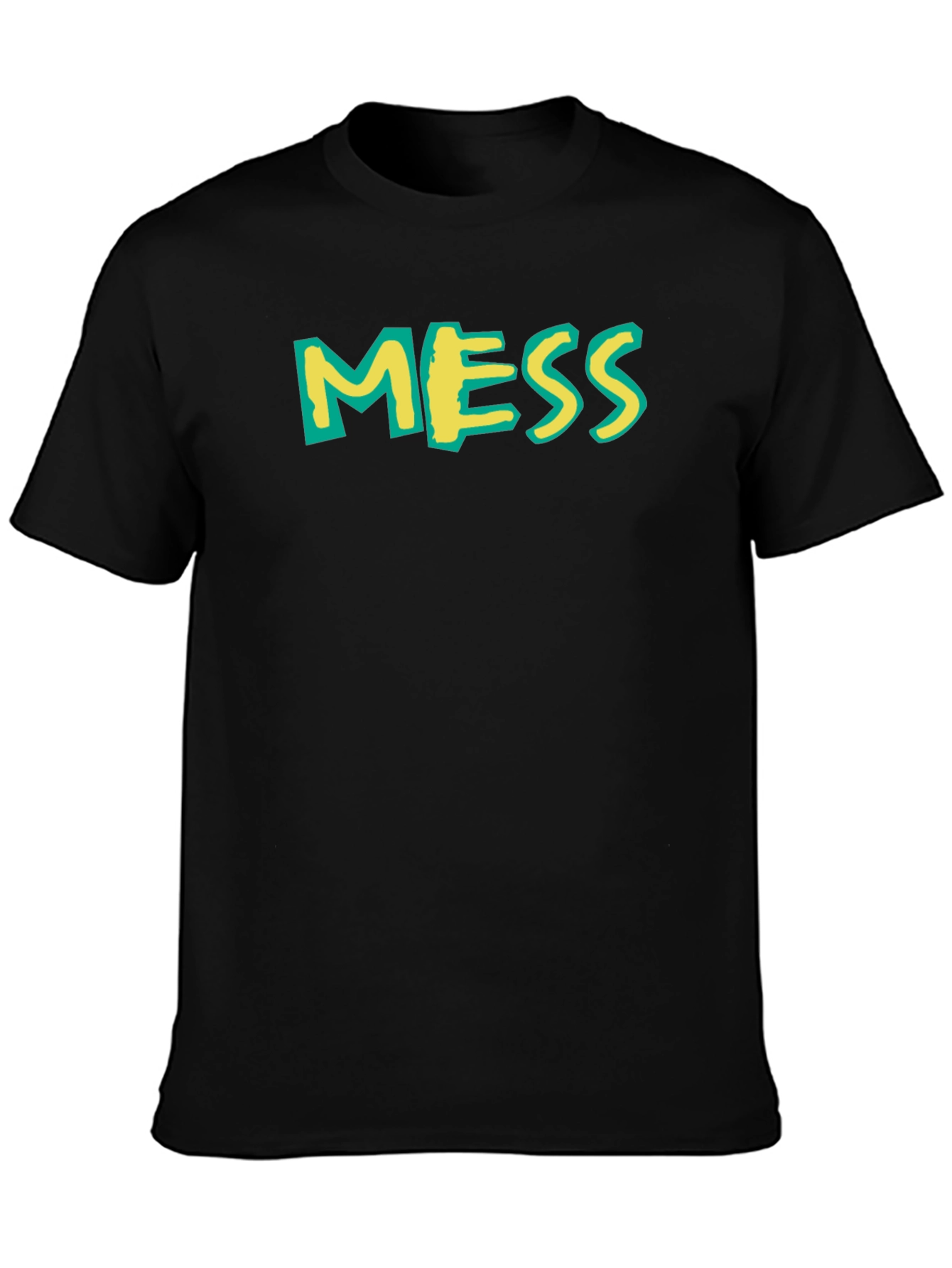 MESS Graphic Tee - Casual Black T-Shirt