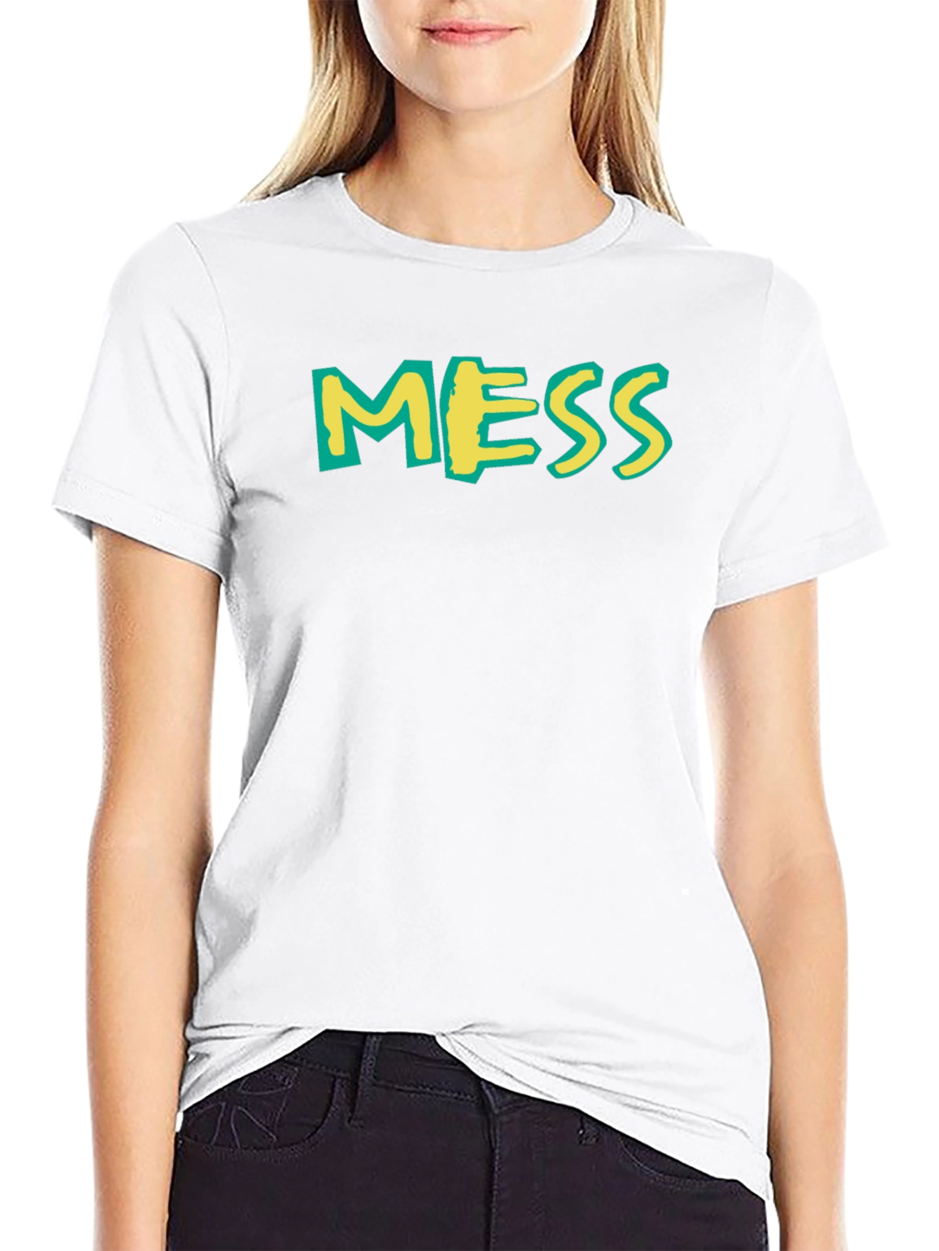 MESS Graphic Tee - Casual Black T-Shirt