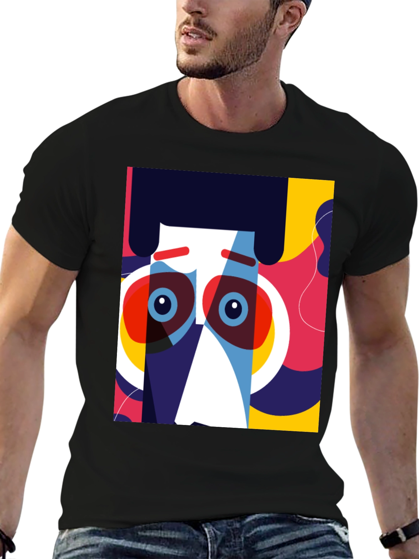 Pop Art Face Graphic T-Shirt