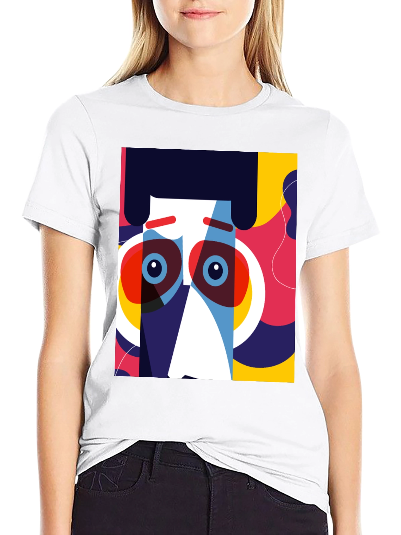 Pop Art Face Graphic T-Shirt