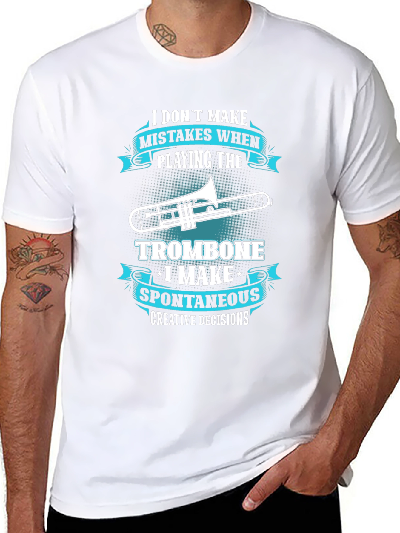 Trombone Players Tee: Creative Decisions Not Mistakes!