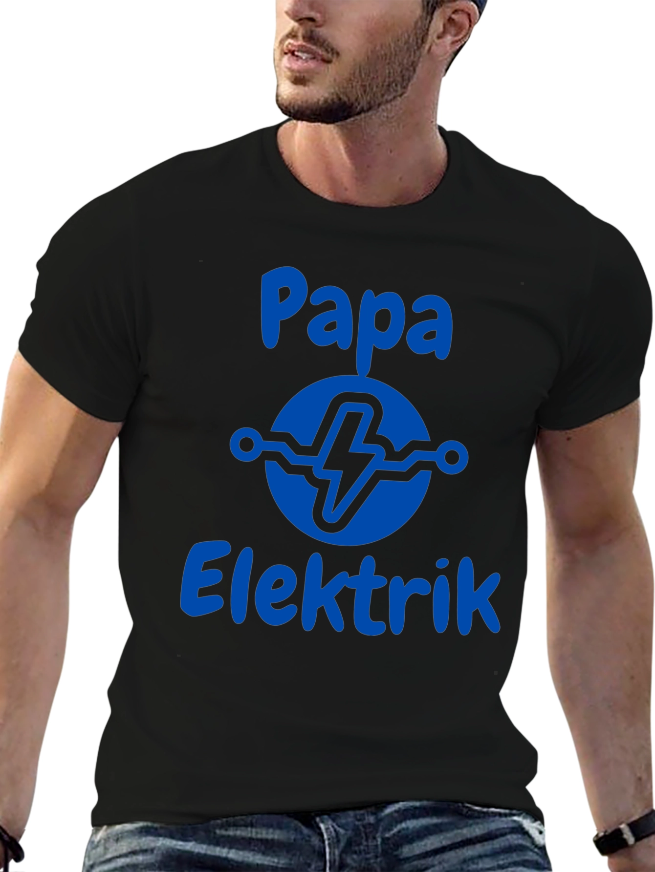 Papa Elektrik Graphic Tee - Electrician Dad Gift