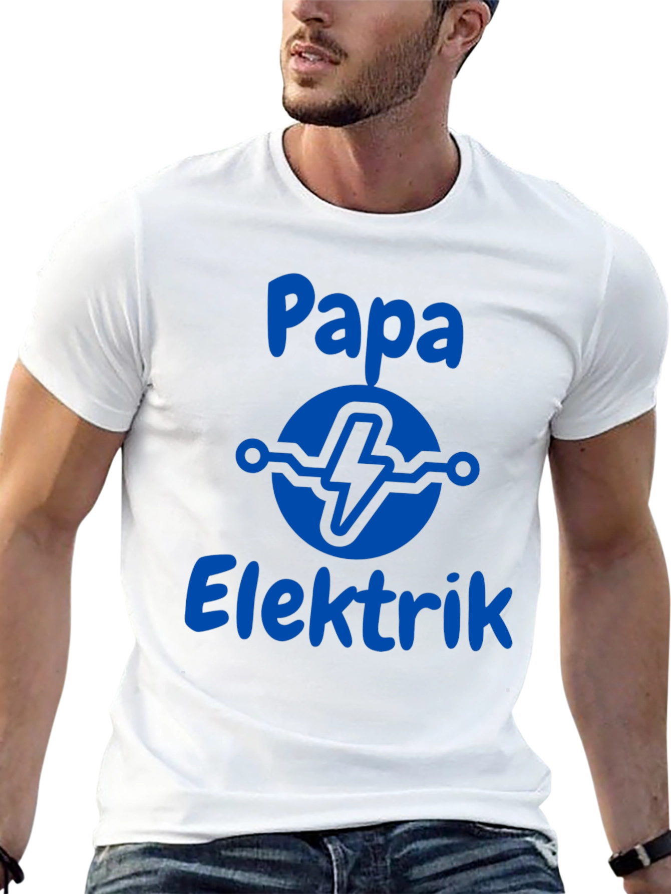 Papa Elektrik Graphic Tee - Electrician Dad Gift
