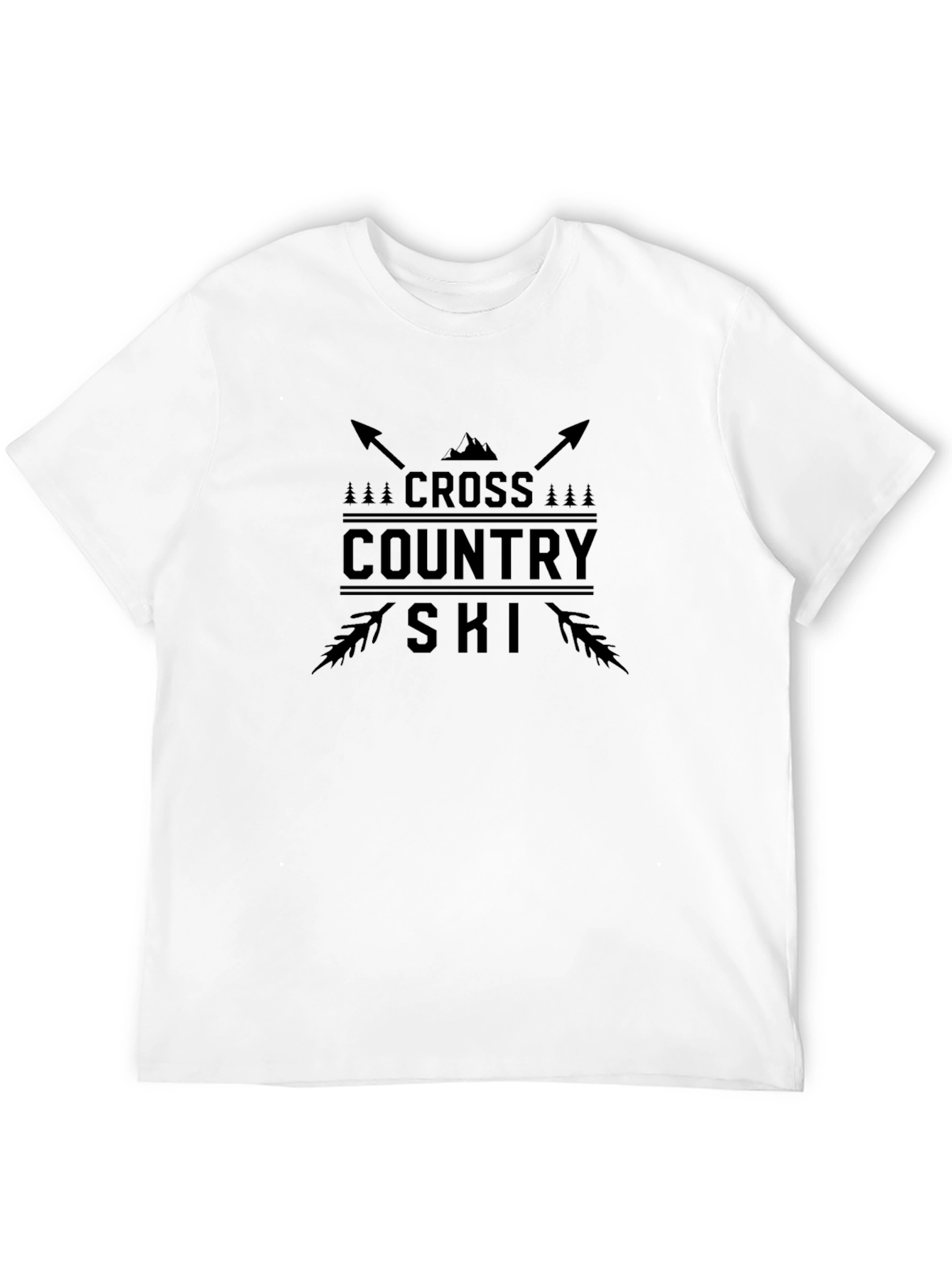 Cross Country Ski Graphic Tee - Black