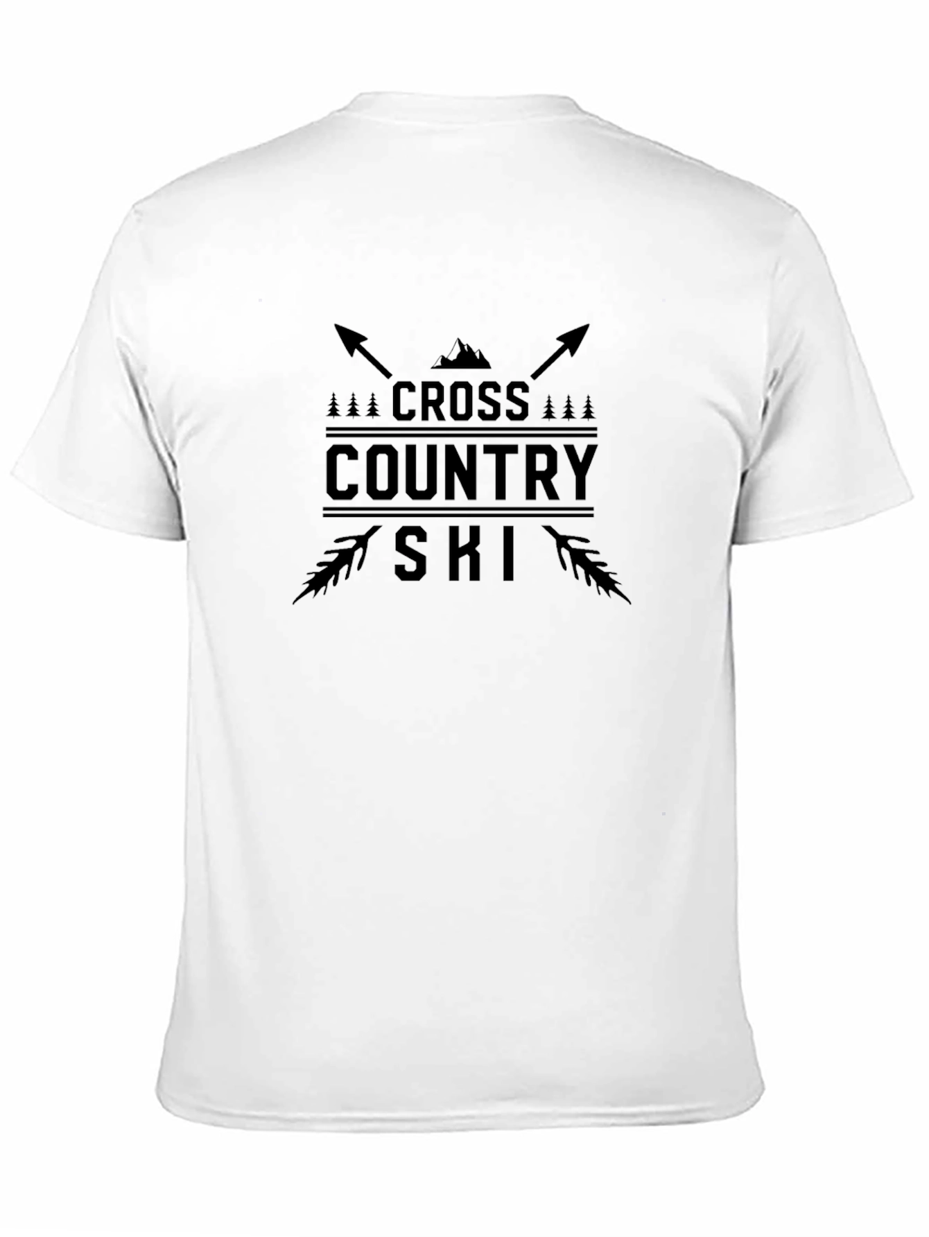 Cross Country Ski Graphic Tee - Black