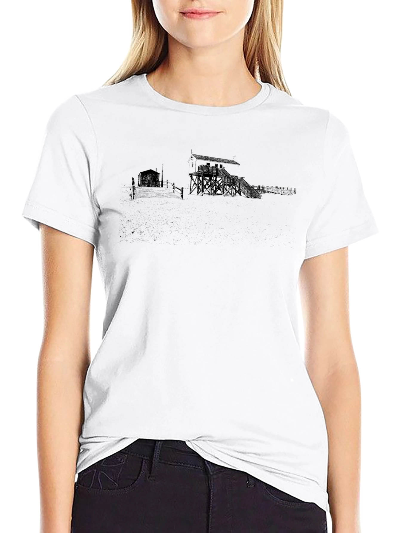 Graphic Print Black T-Shirt