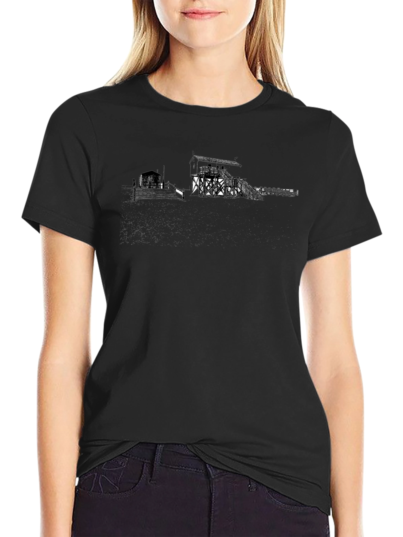 Graphic Print Black T-Shirt
