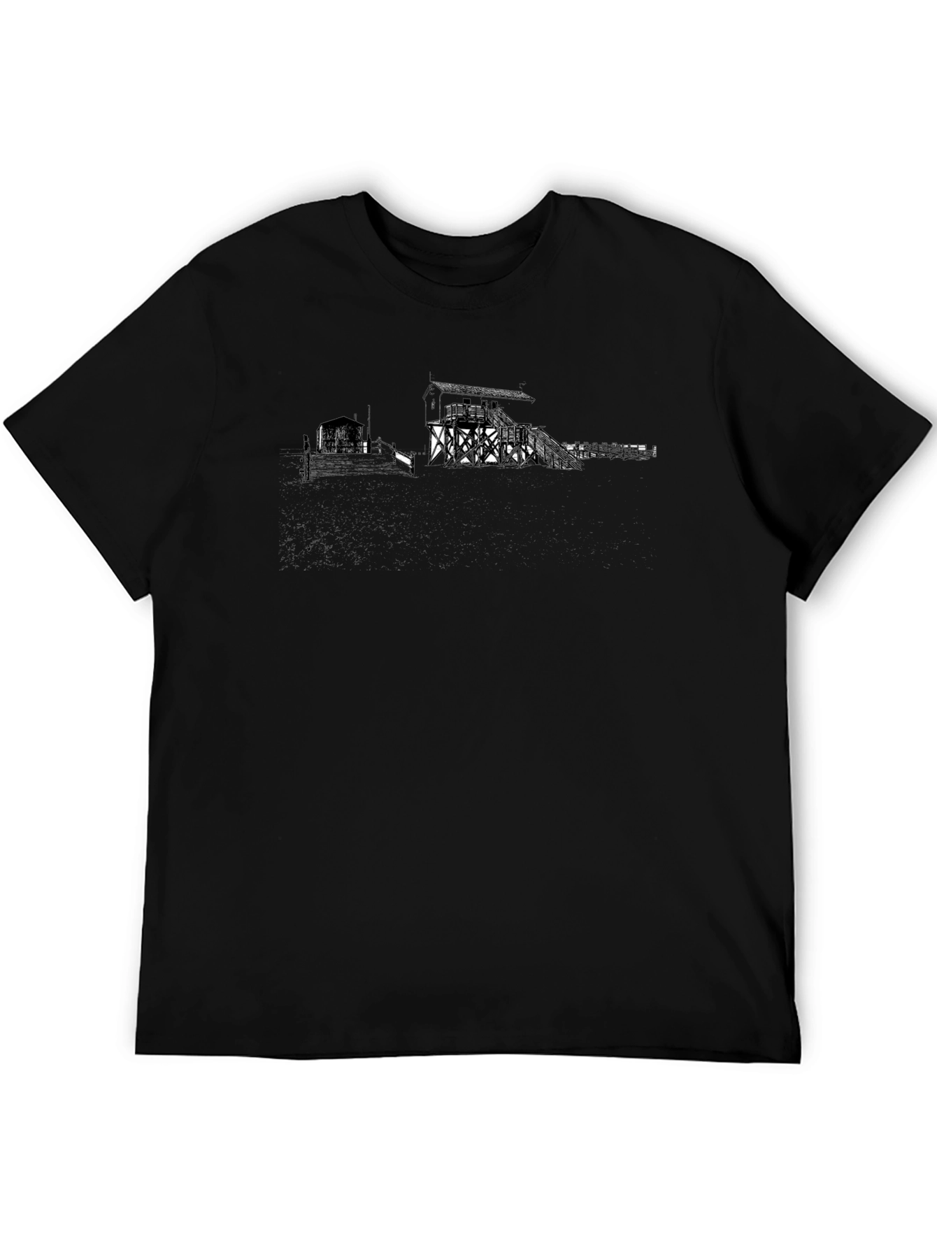 Graphic Print Black T-Shirt