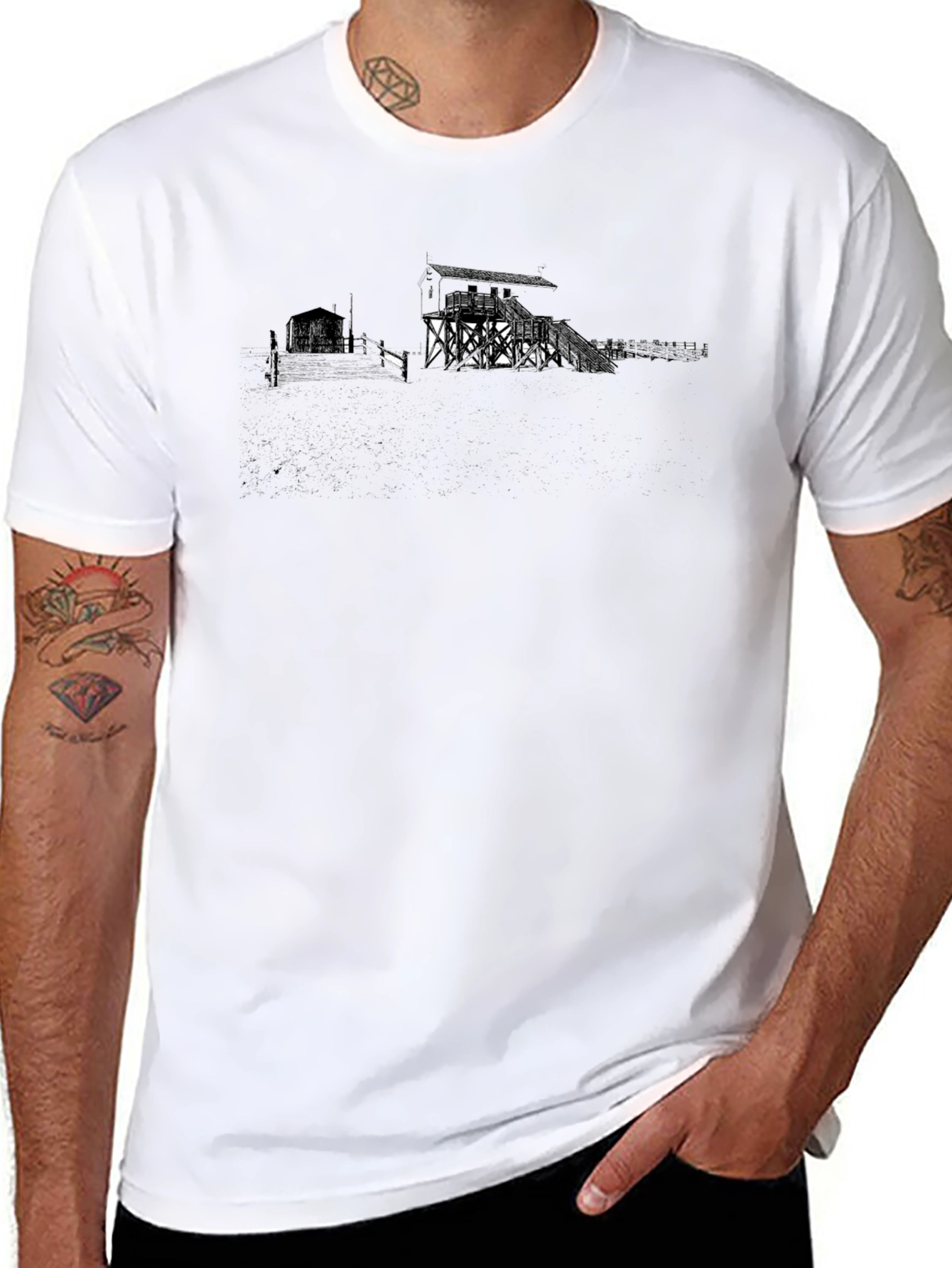 Graphic Print Black T-Shirt