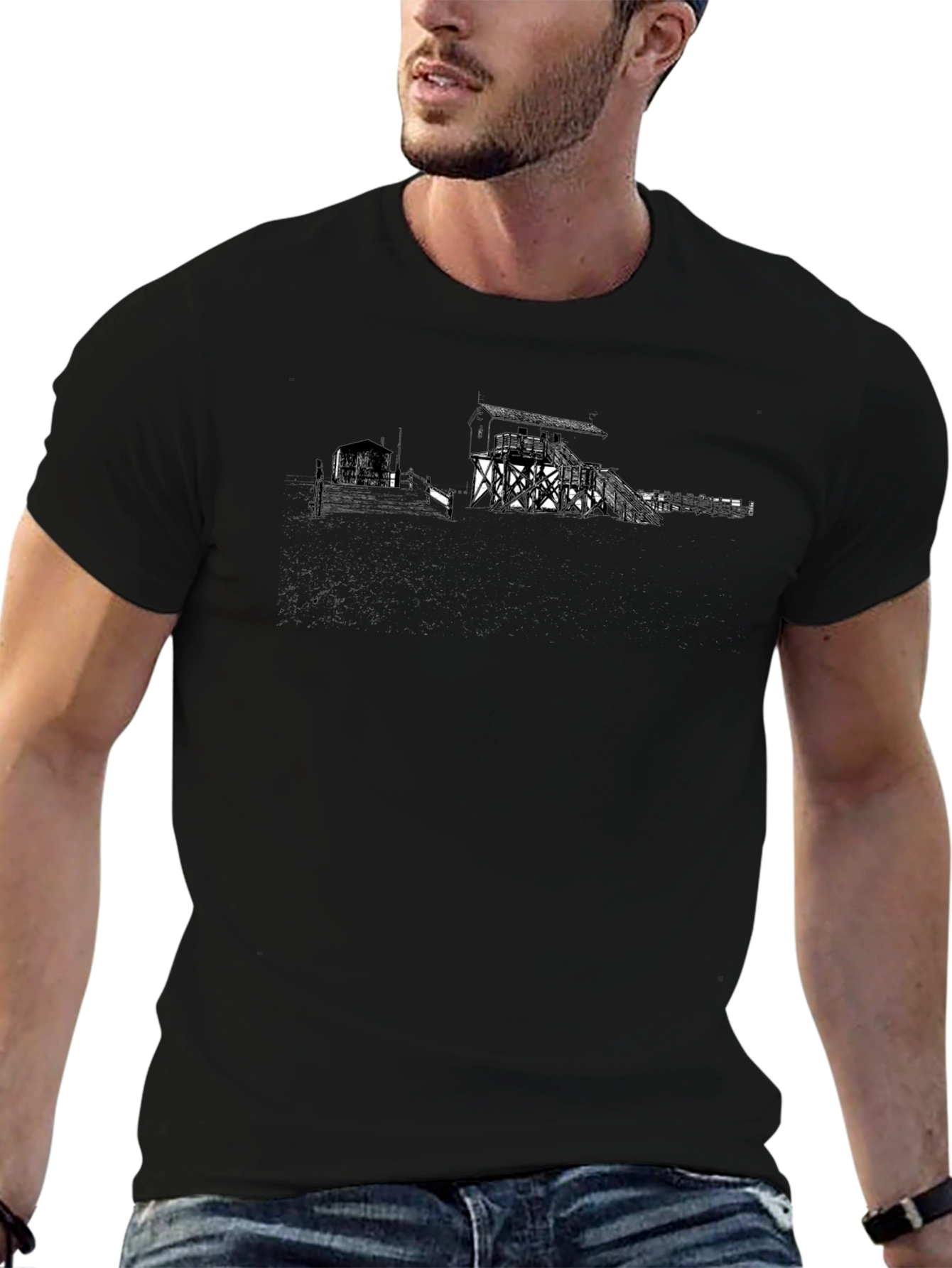 Graphic Print Black T-Shirt