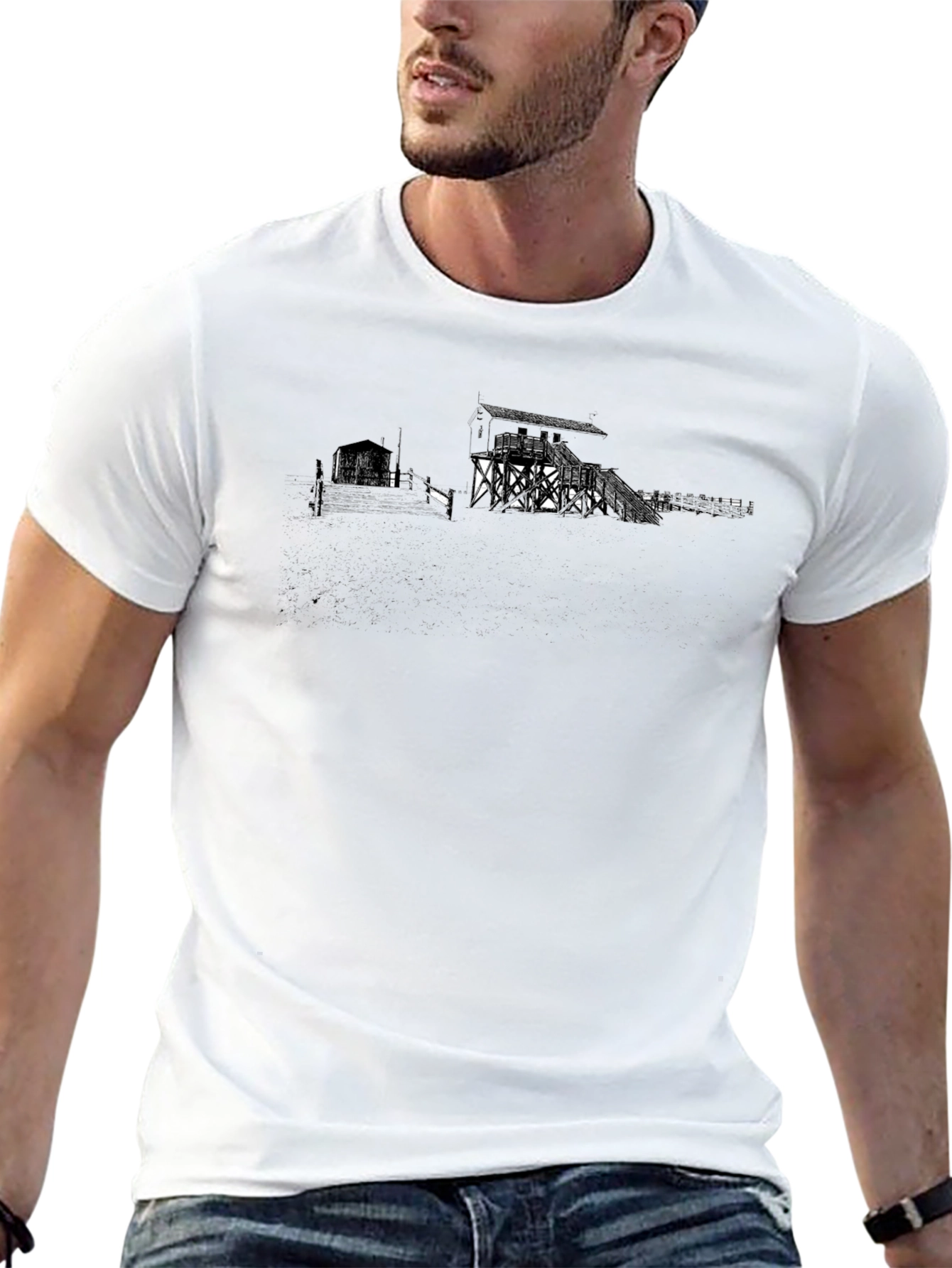 Graphic Print Black T-Shirt