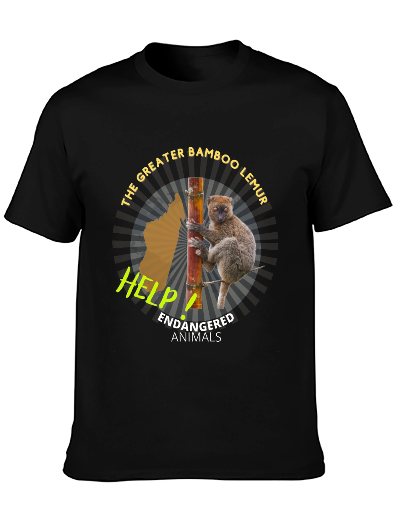 Greater Bamboo Lemur Endangered Animals T-Shirt