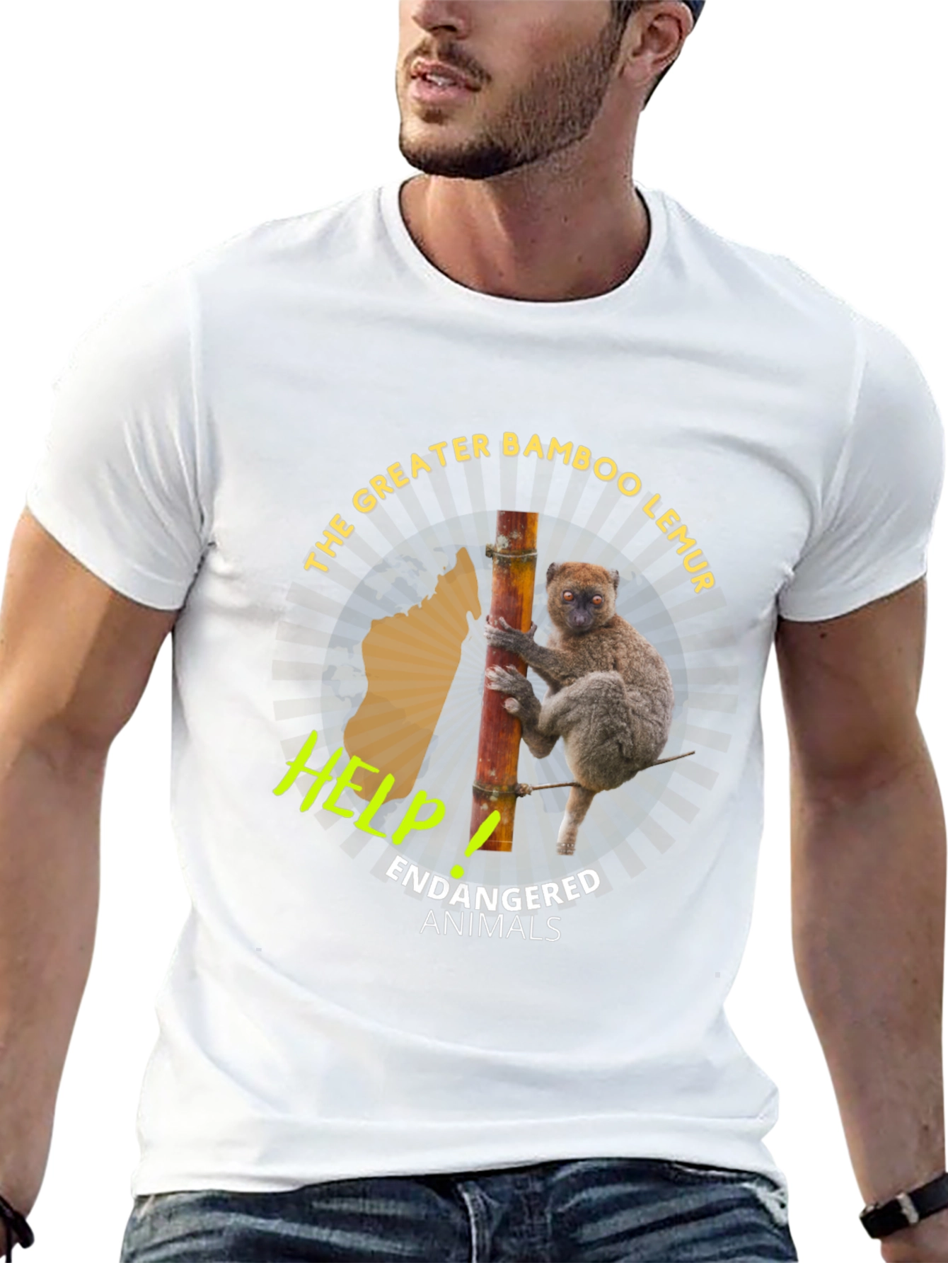 Greater Bamboo Lemur Endangered Animals T-Shirt