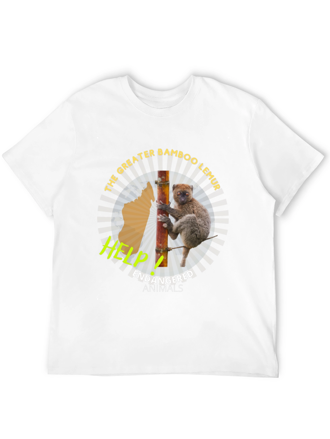 Greater Bamboo Lemur Endangered Animals T-Shirt
