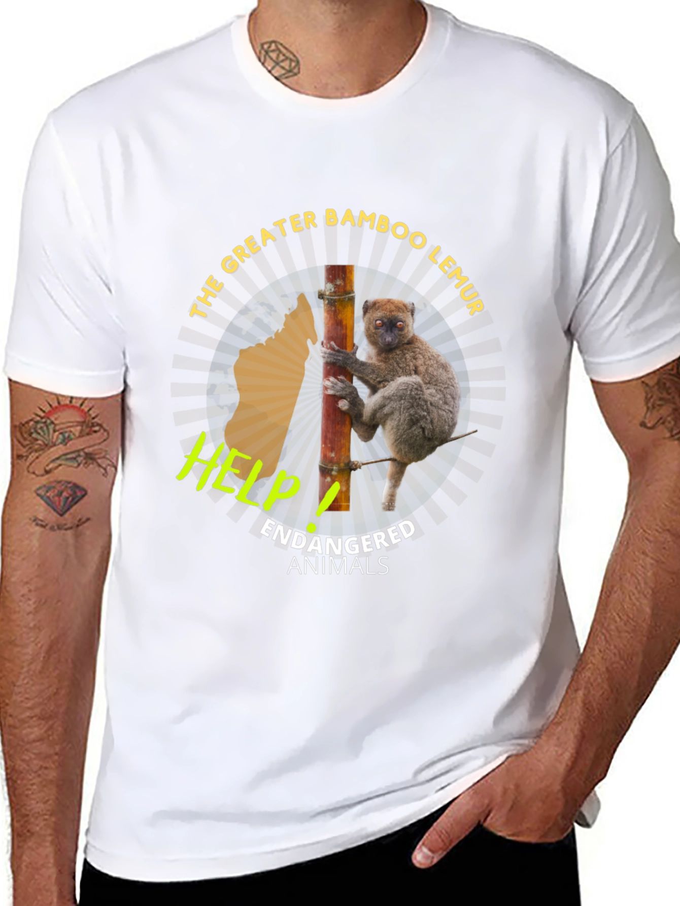 Greater Bamboo Lemur Endangered Animals T-Shirt