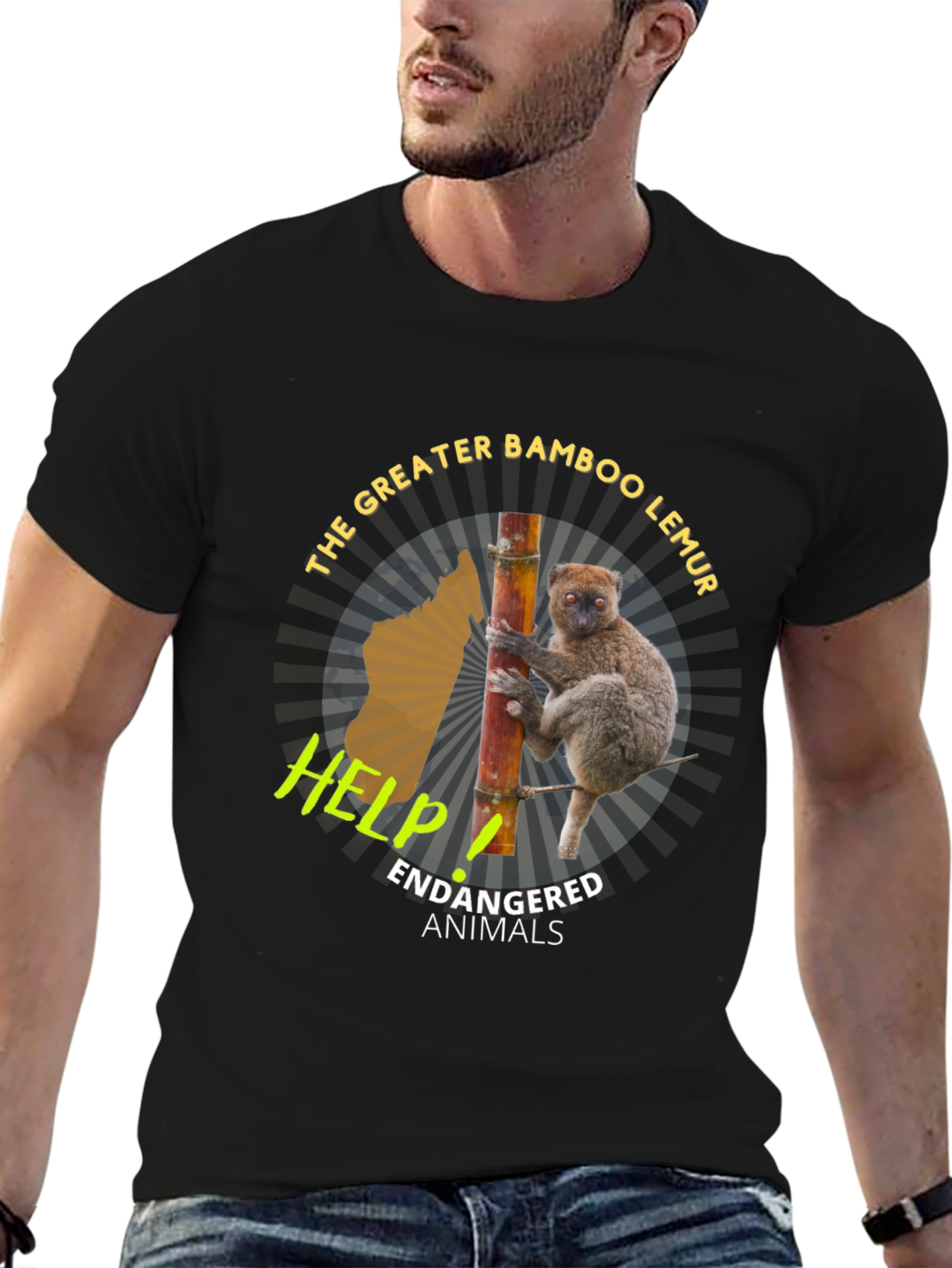 Greater Bamboo Lemur Endangered Animals T-Shirt