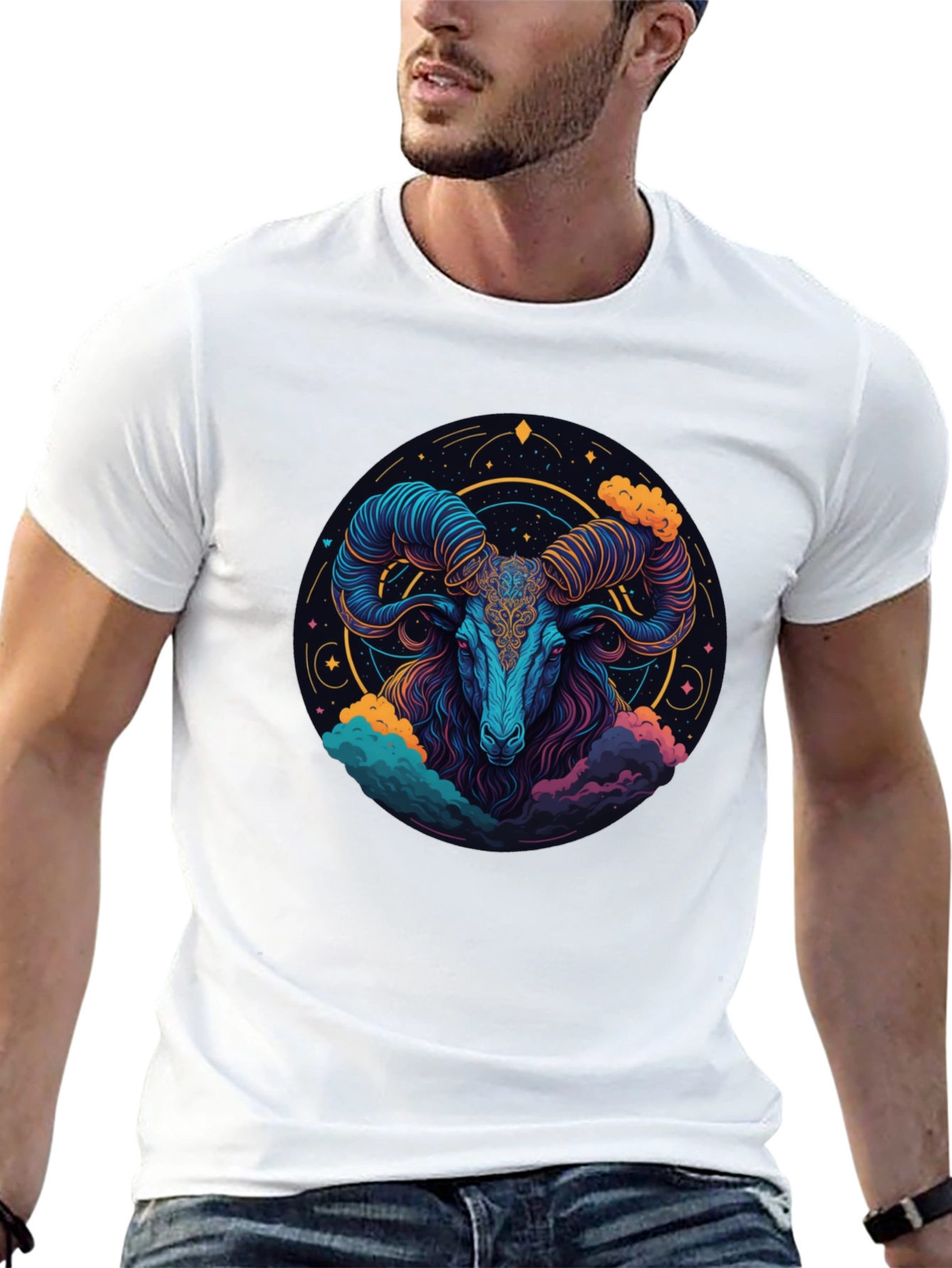 Aries Zodiac Ram Graphic T-Shirt