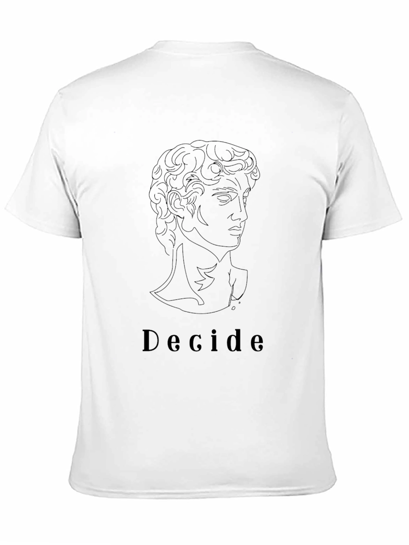 Decide David Statue Outline Graphic Tee - Black