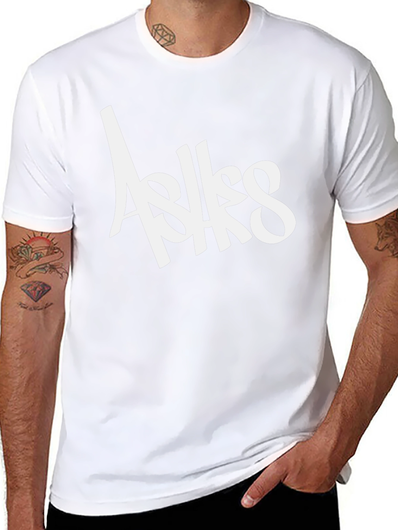 Ashes Graffiti Style Black T-Shirt for Men