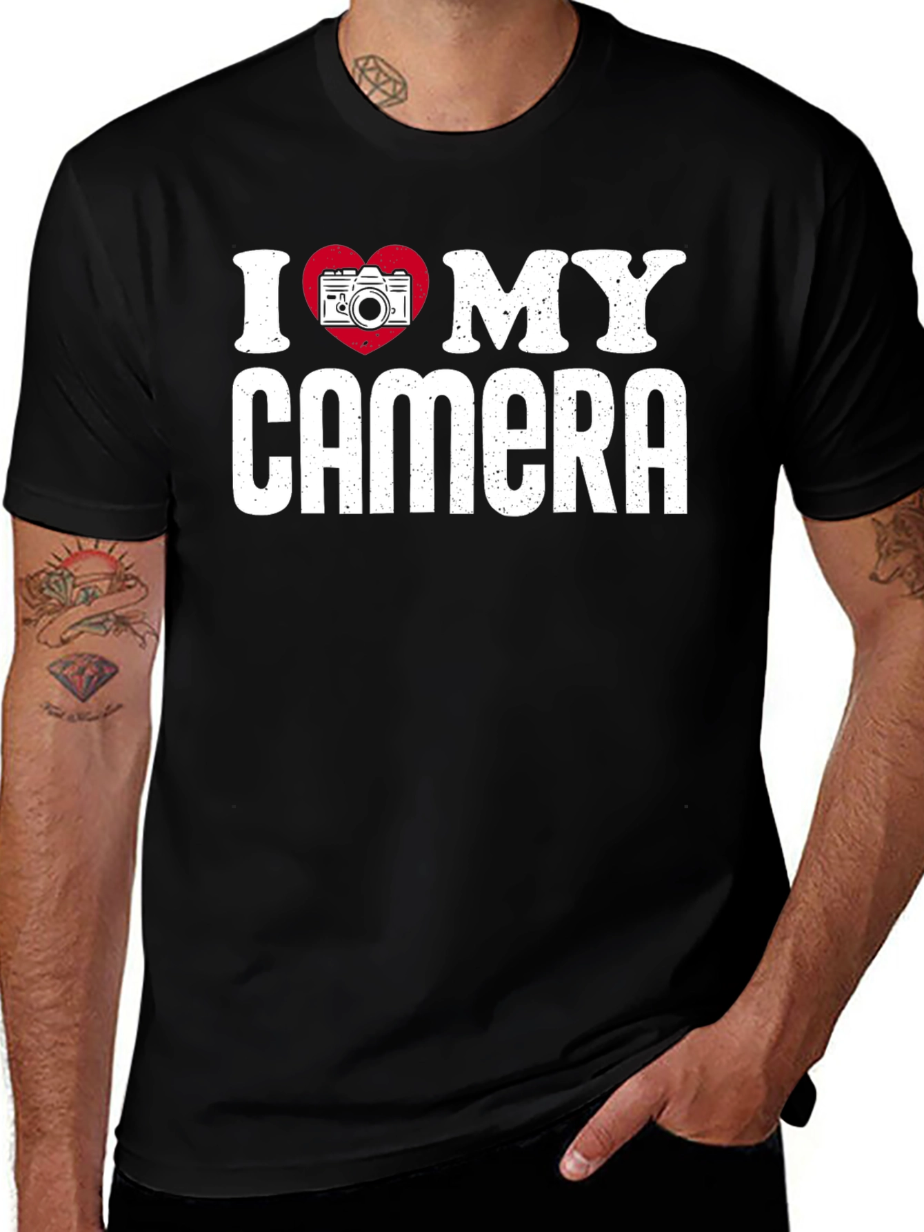 I Love My Camera Graphic Tee - Photographer Gift