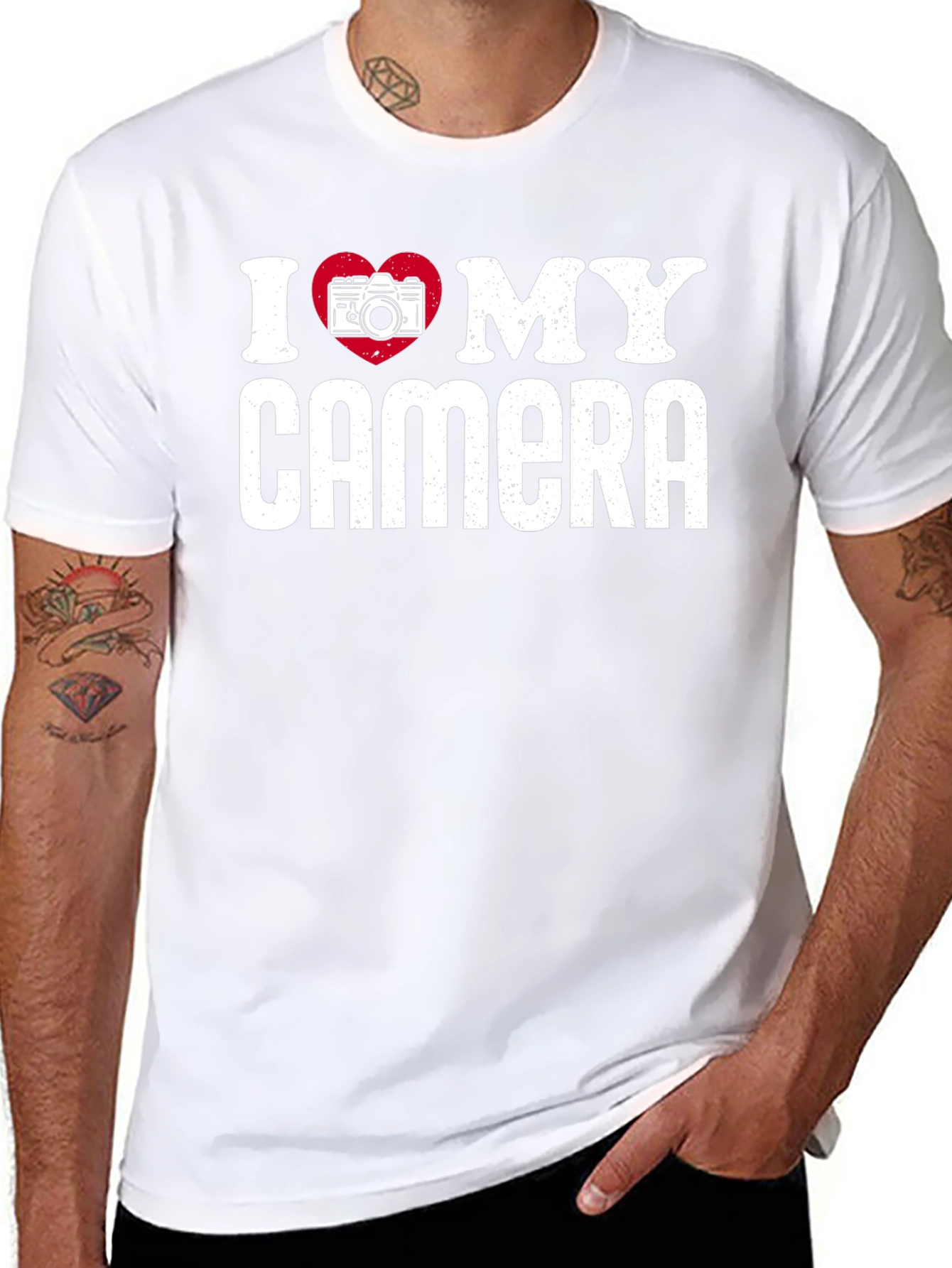 I Love My Camera Graphic Tee - Photographer Gift