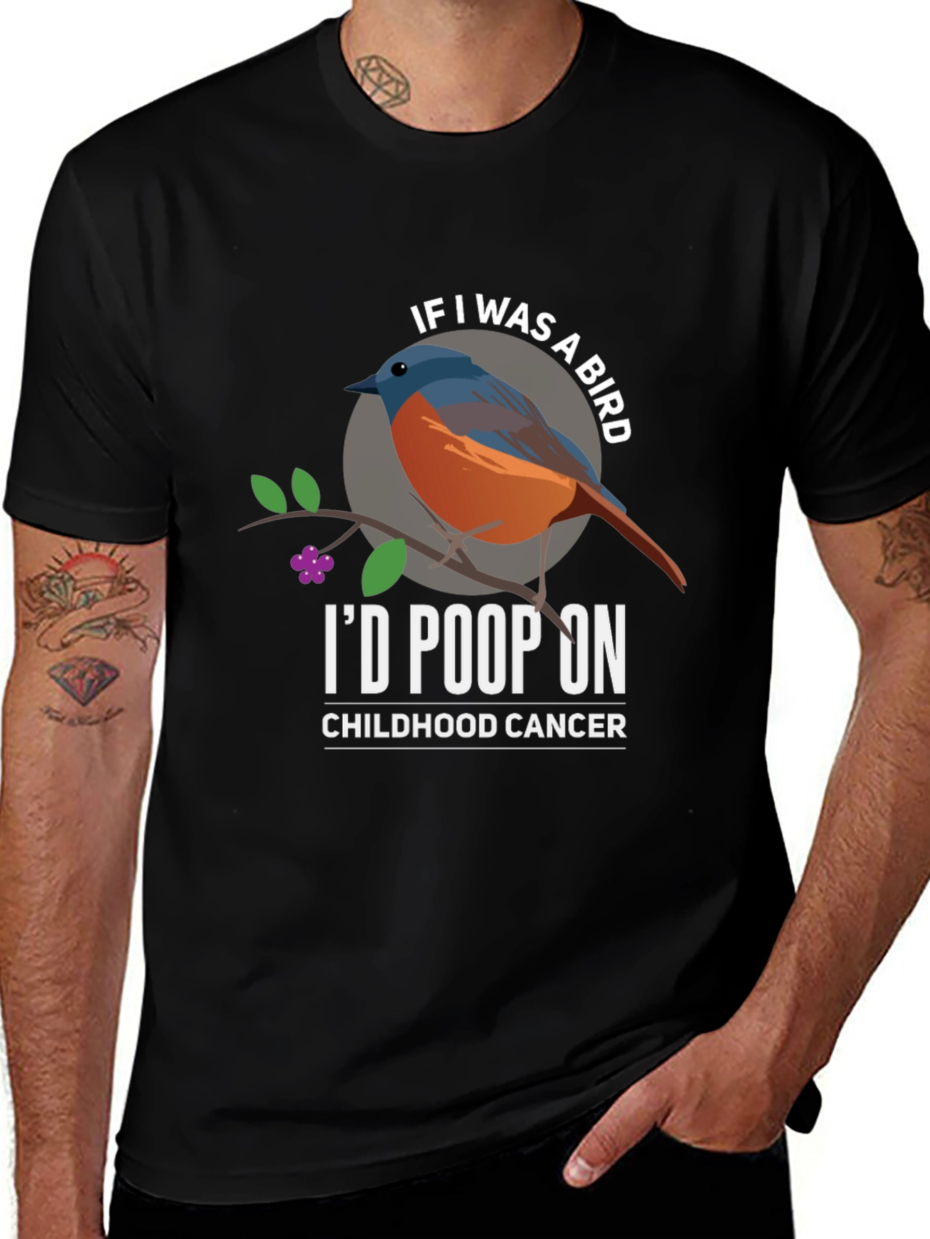 Id Poop On Childhood Cancer T-Shirt