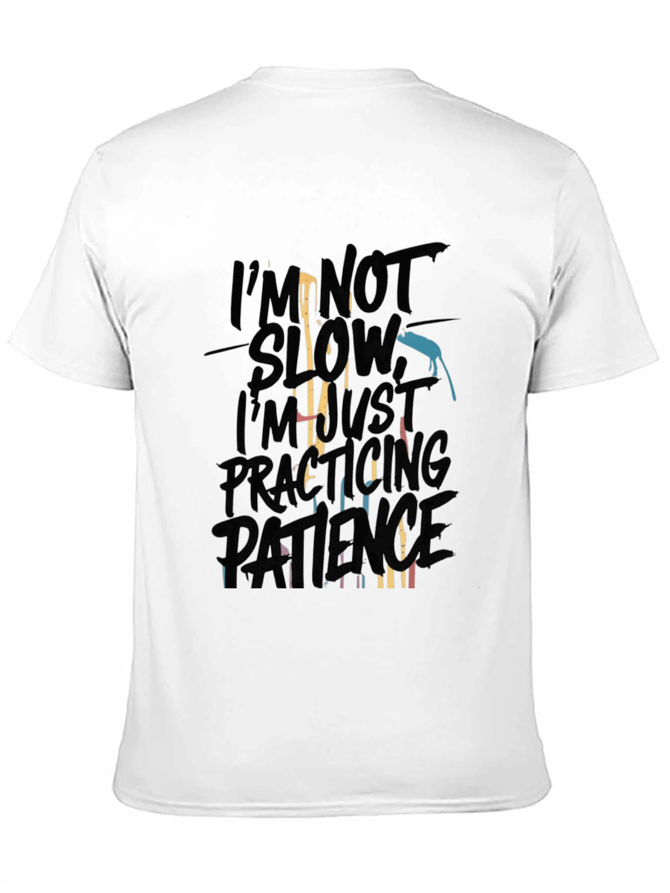 Practicing Patience Mens Black Graphic Tee